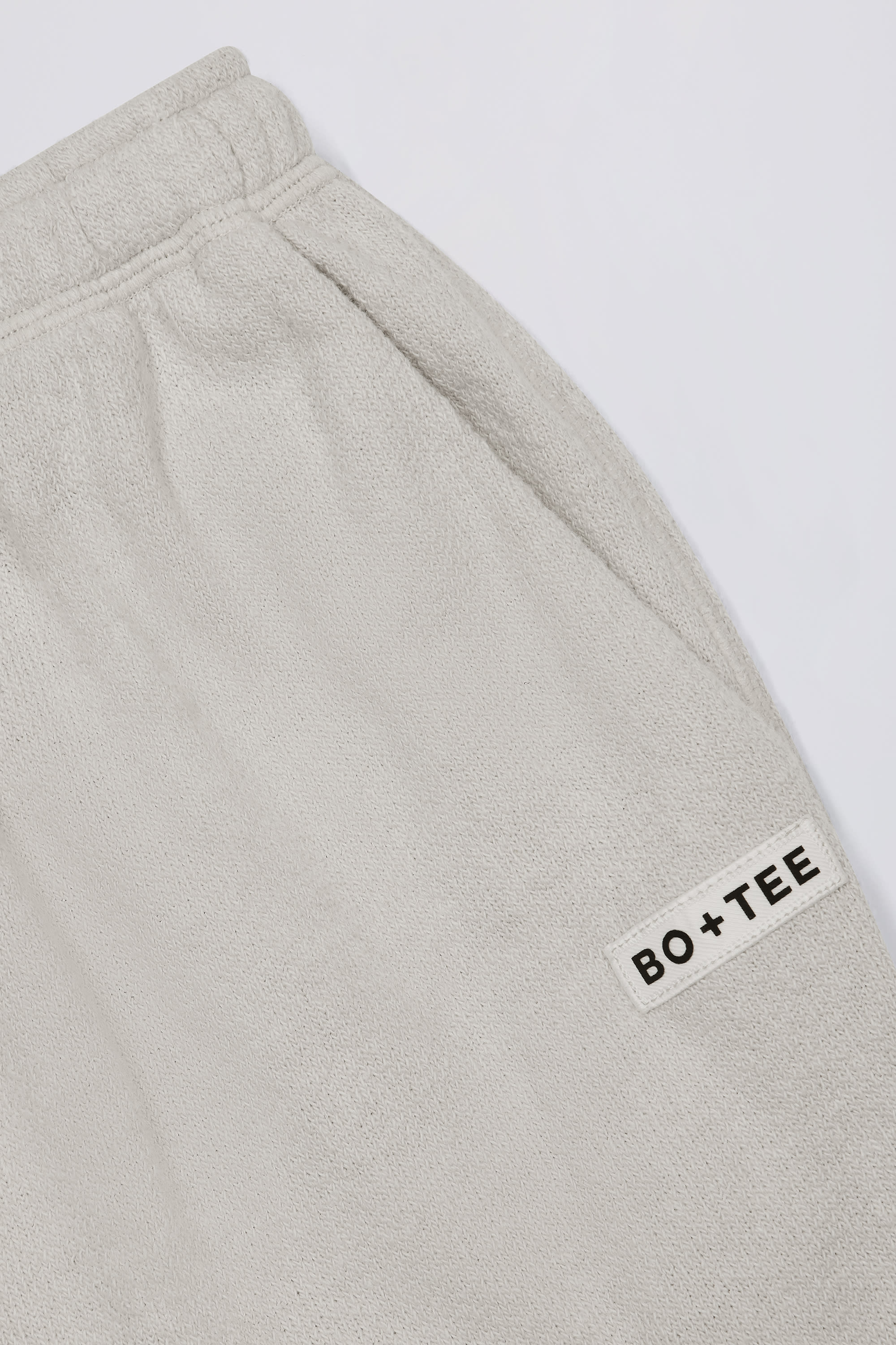 Button-Detail Low-Rise Wide-Leg Joggers in Light Grey - Image 6