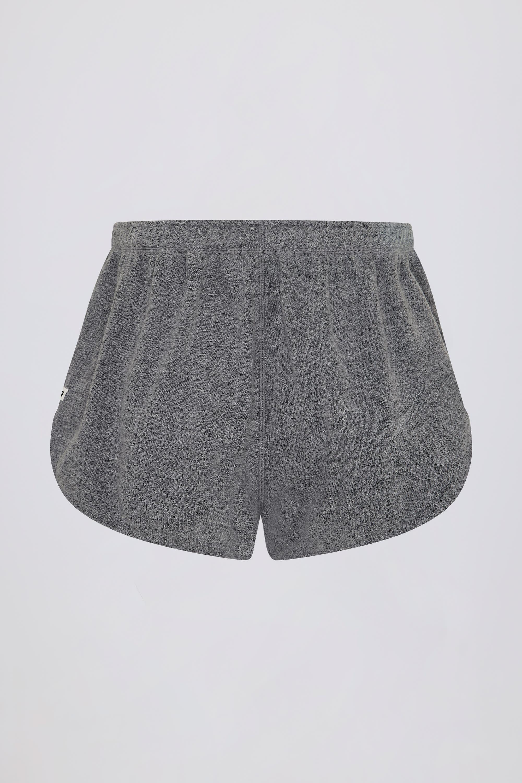 Button-Detail Mid-Rise Shorts in Dark Grey - Image 5