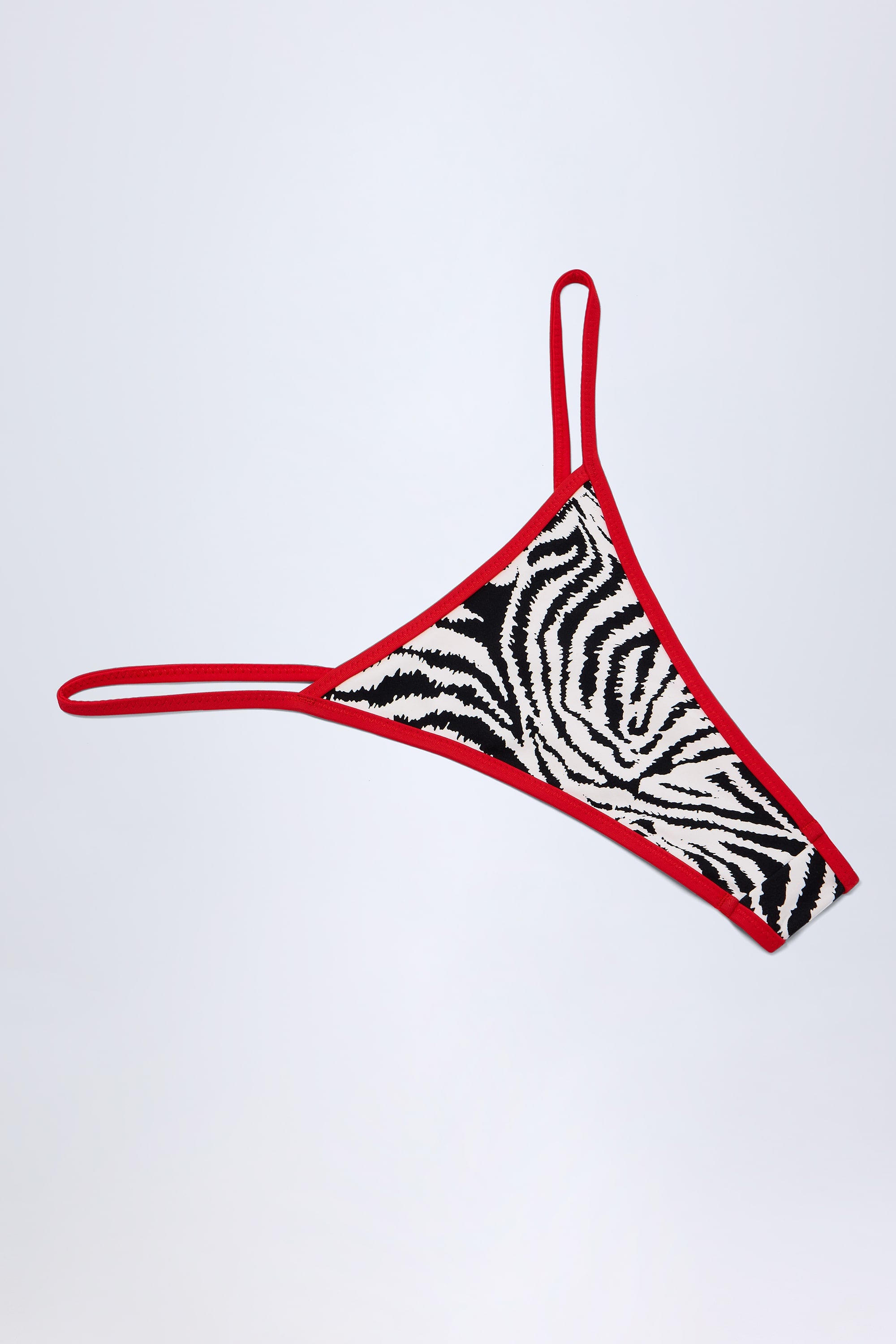 Camogli Reversible Thong Bikini Bottoms in Zebra Print - Image 14