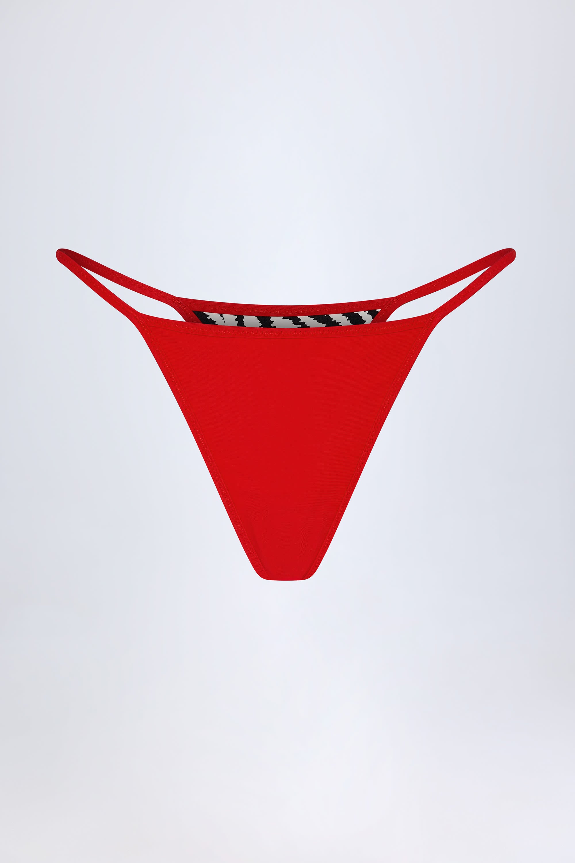 Camogli Reversible Thong Bikini Bottoms in Zebra Print - Image 8
