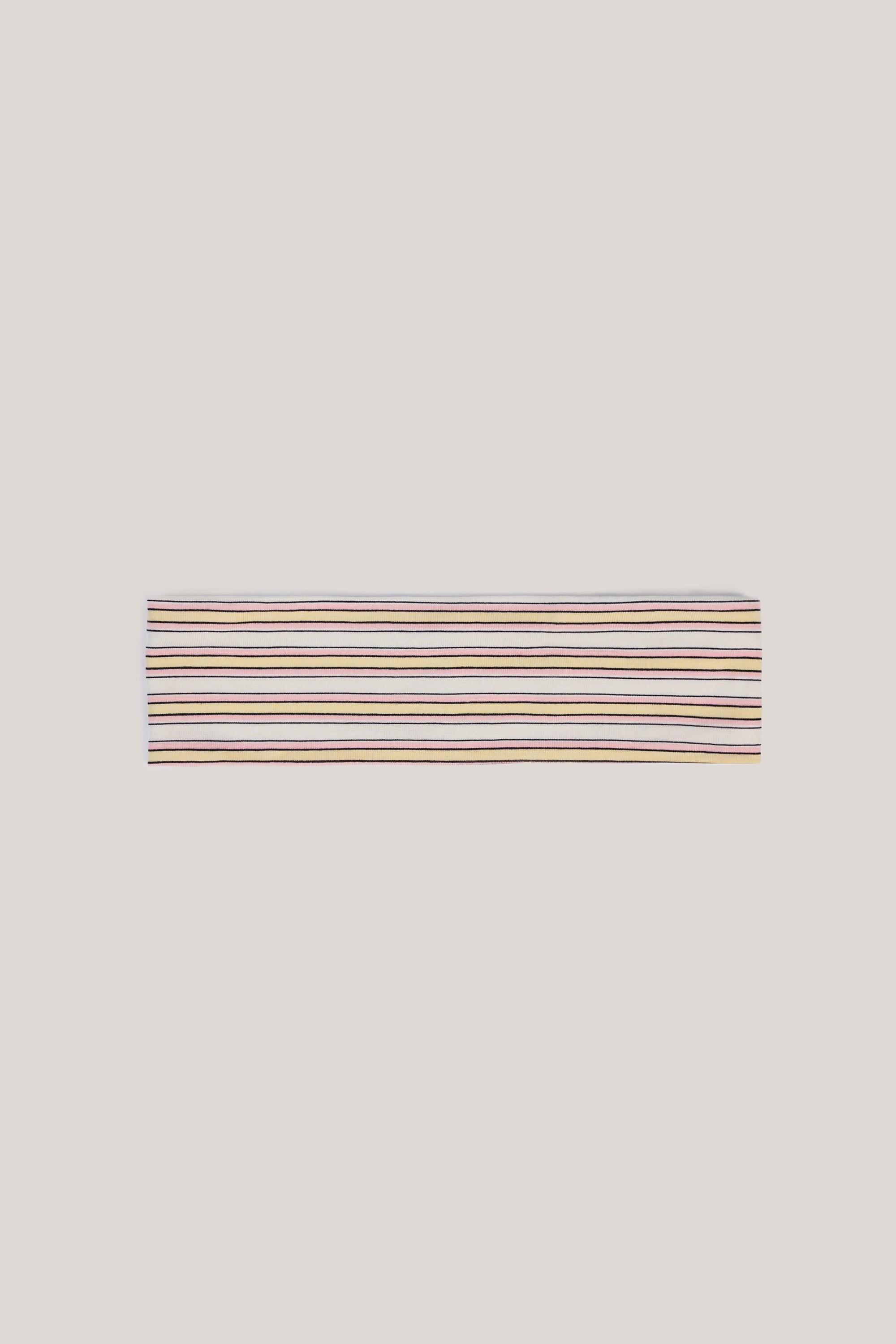 Candy Modal Ribbed Headband in Pink & Yellow Stripe - Image 2
