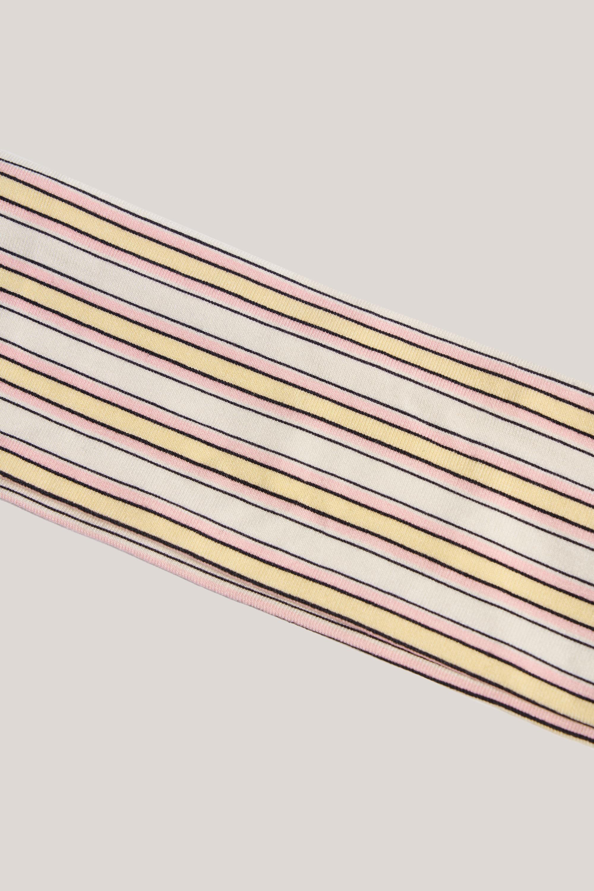 Candy Modal Ribbed Headband in Pink & Yellow Stripe - Image 4