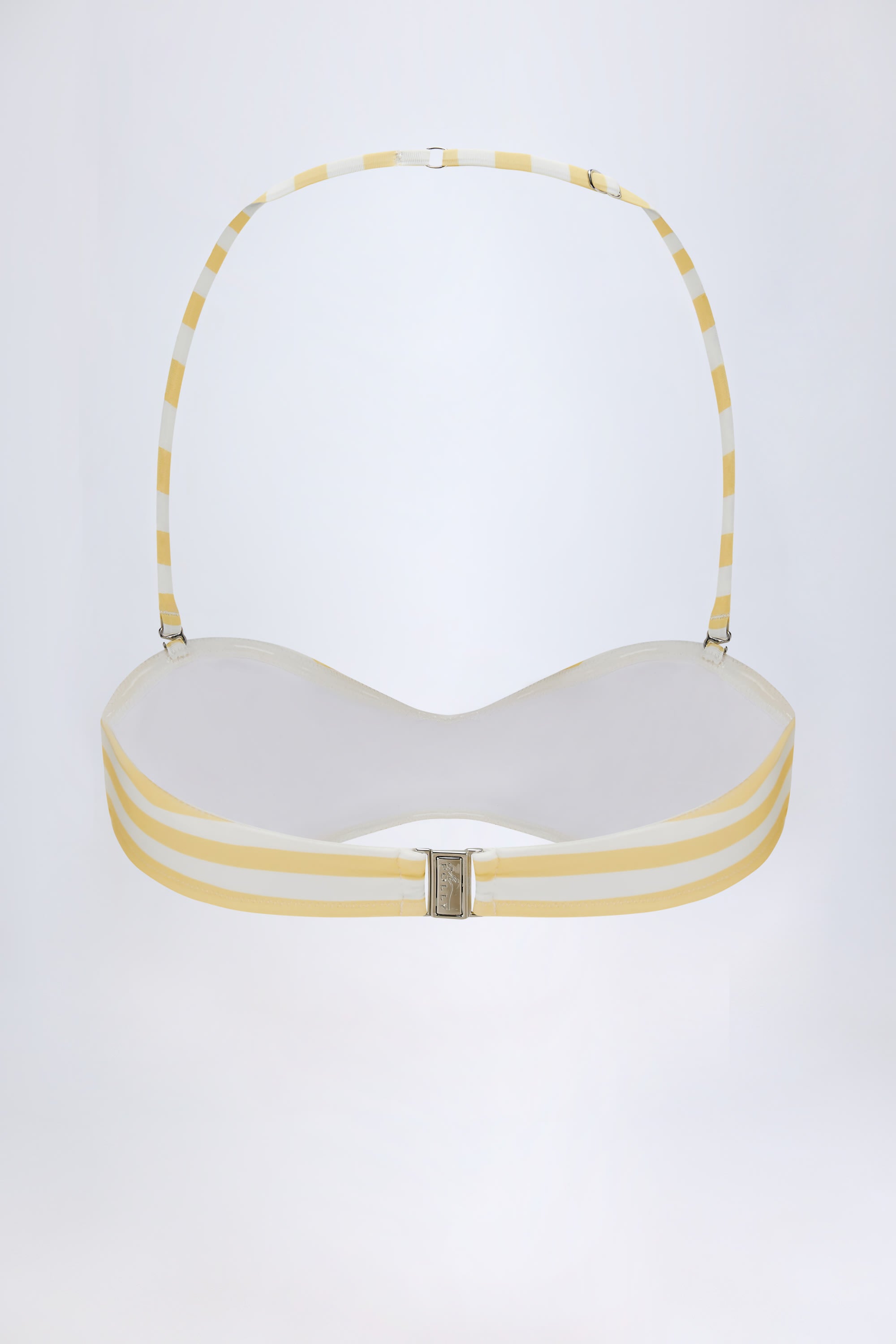 Cascais Multiway Bikini Top in Lemon Yellow Stripe - Image 3
