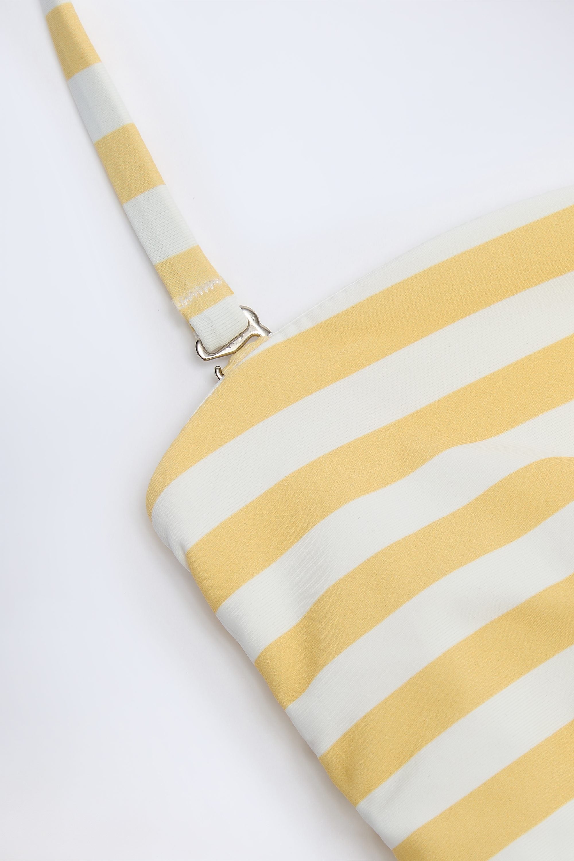 Cascais Multiway Bikini Top in Lemon Yellow Stripe - Image 4