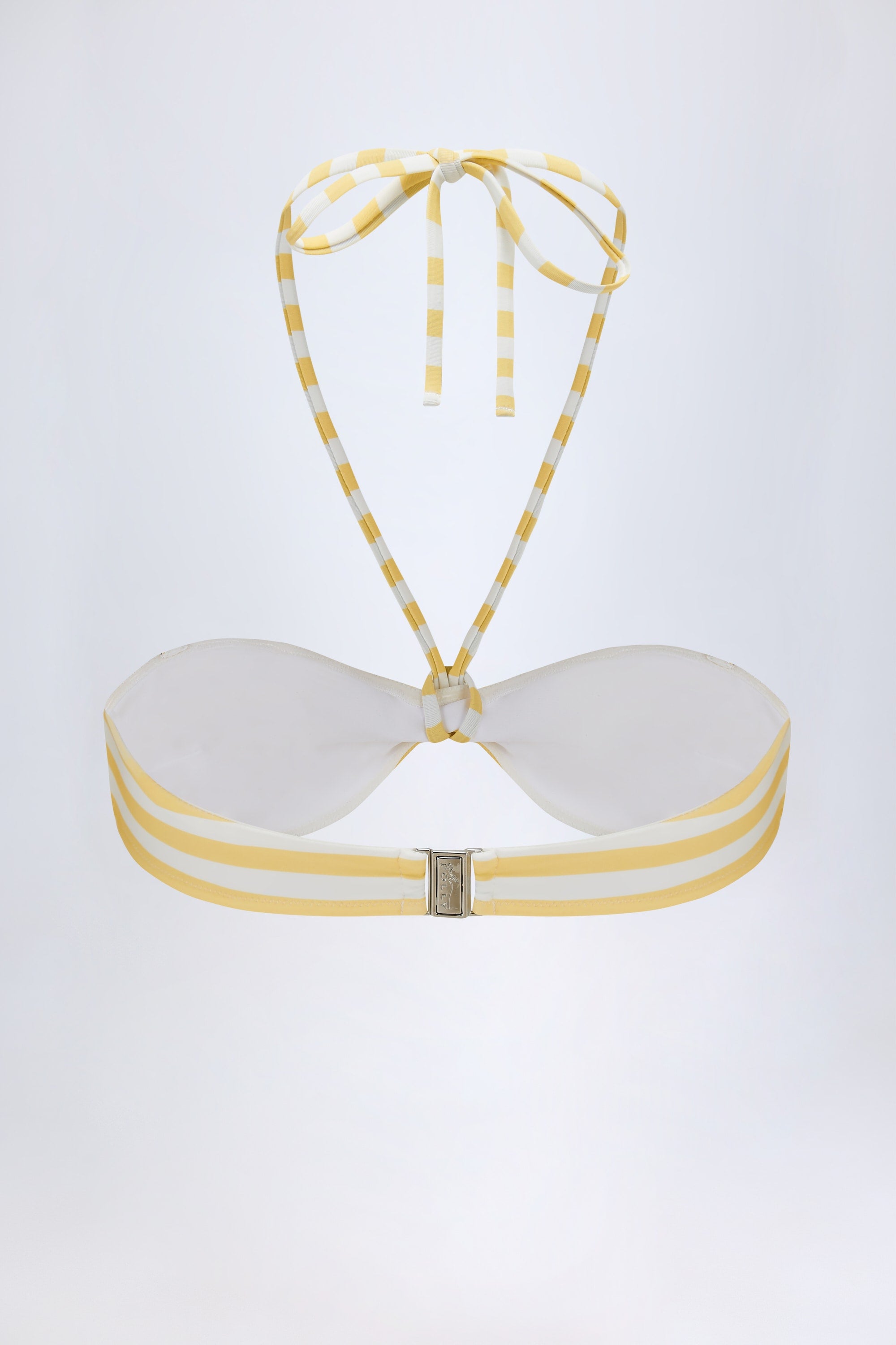 Cascais Multiway Bikini Top in Lemon Yellow Stripe - Image 7