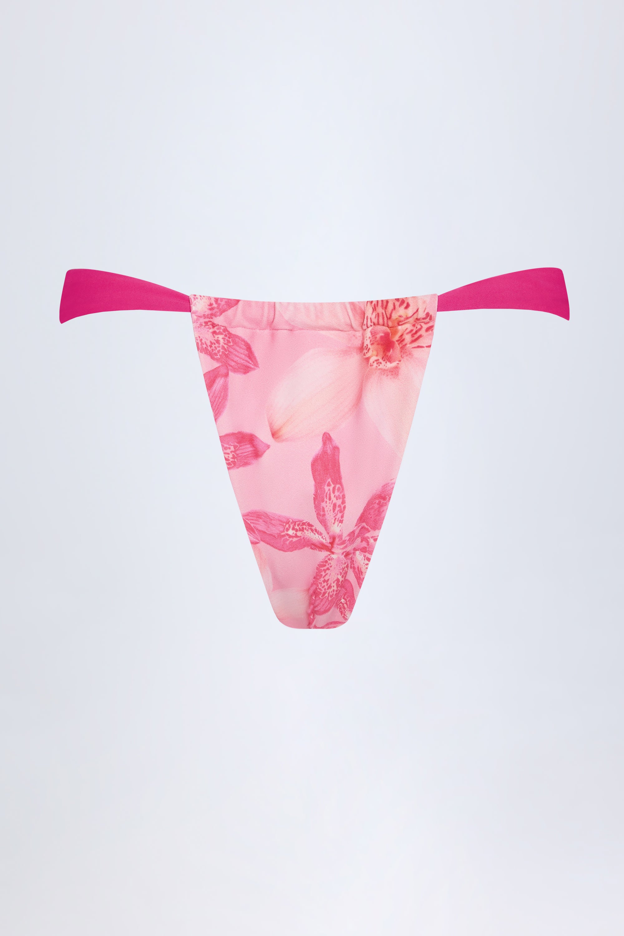 Pensacola Cheeky Bikini Bottoms in Pink Orchid Print - Image 4