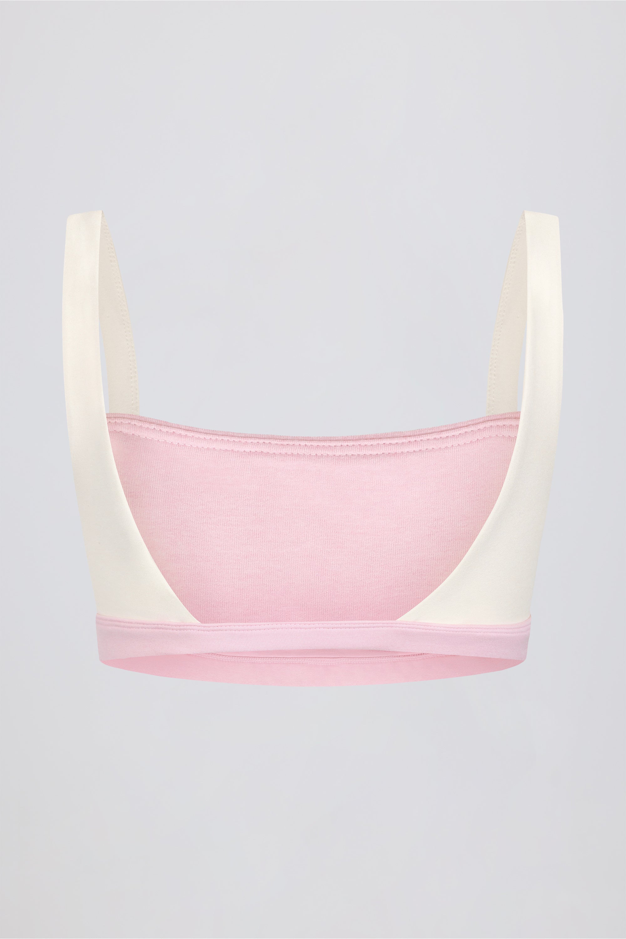 Contrast Sports Bra in Pale Pink Marl - Image 6