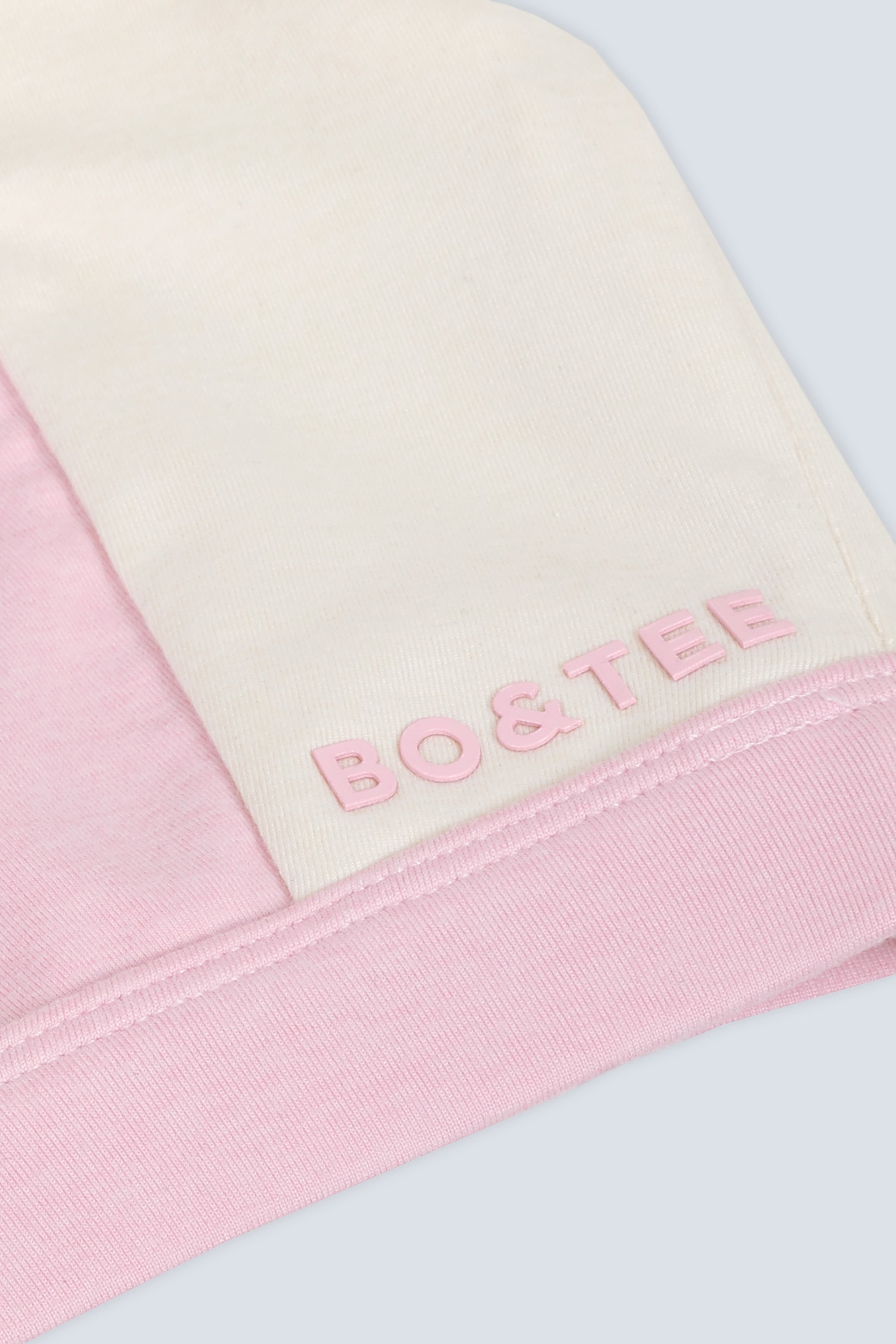 Contrast Sports Bra in Pale Pink Marl - Image 7