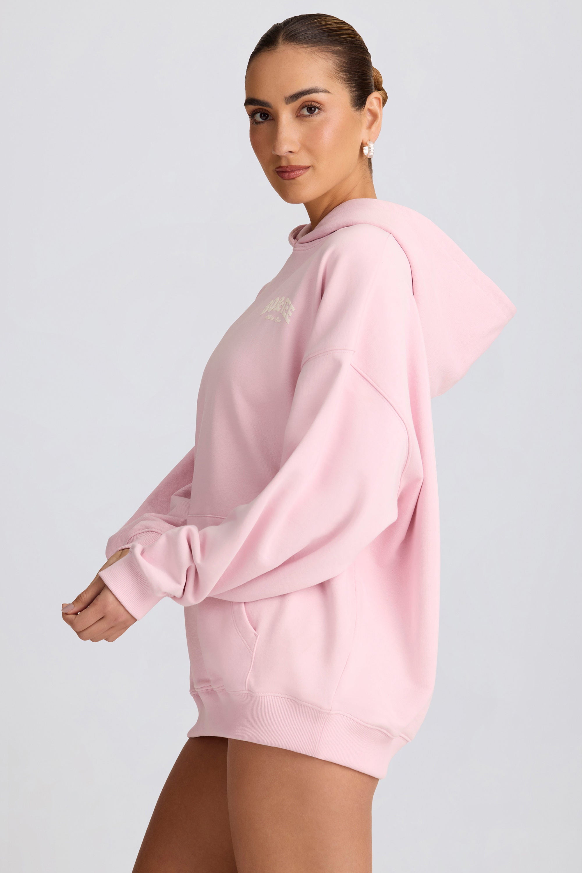 Oversized Hoodie in Soft Pink - Image 3