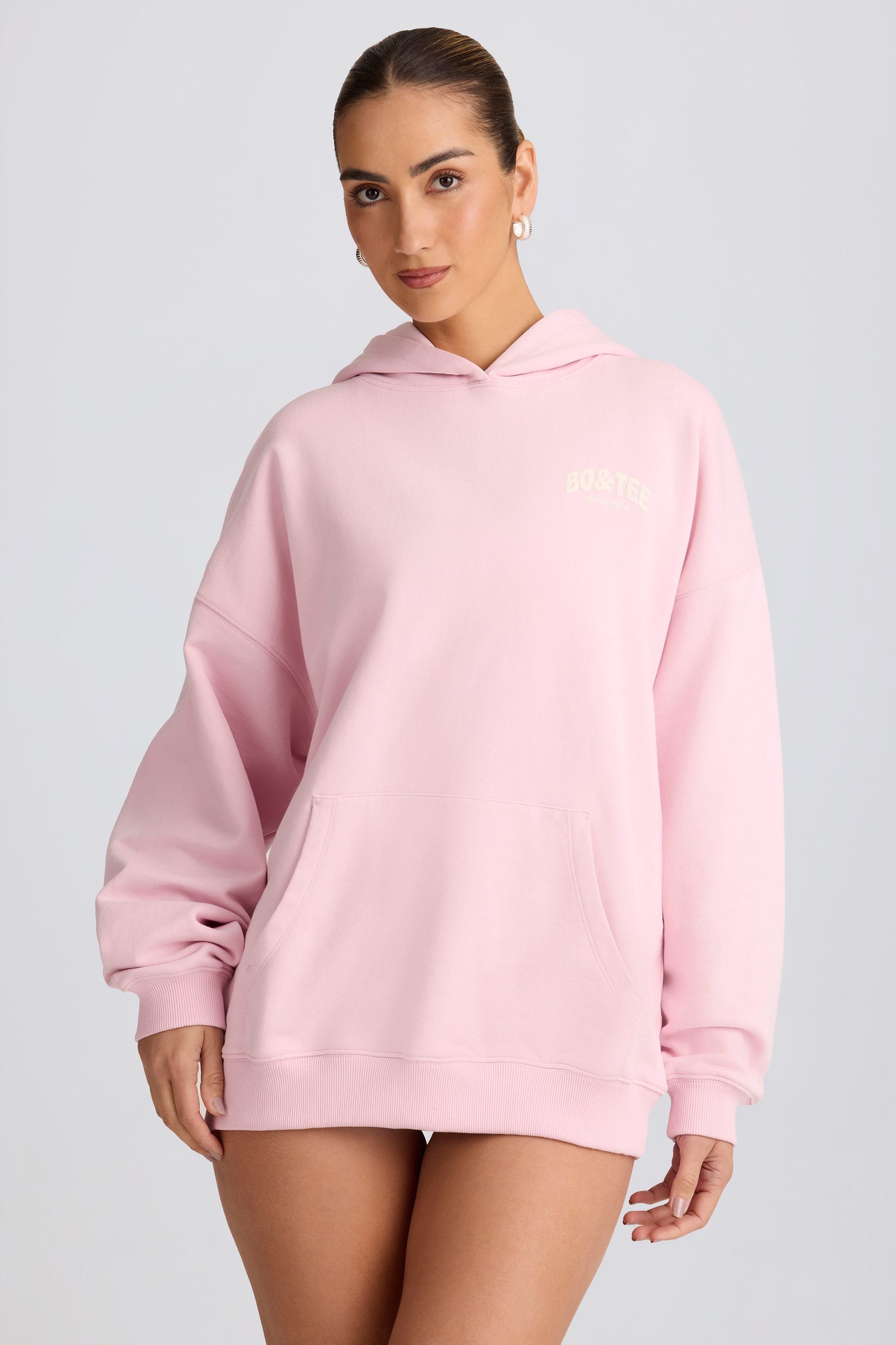 Oversized Hoodie in Soft Pink - Image 6