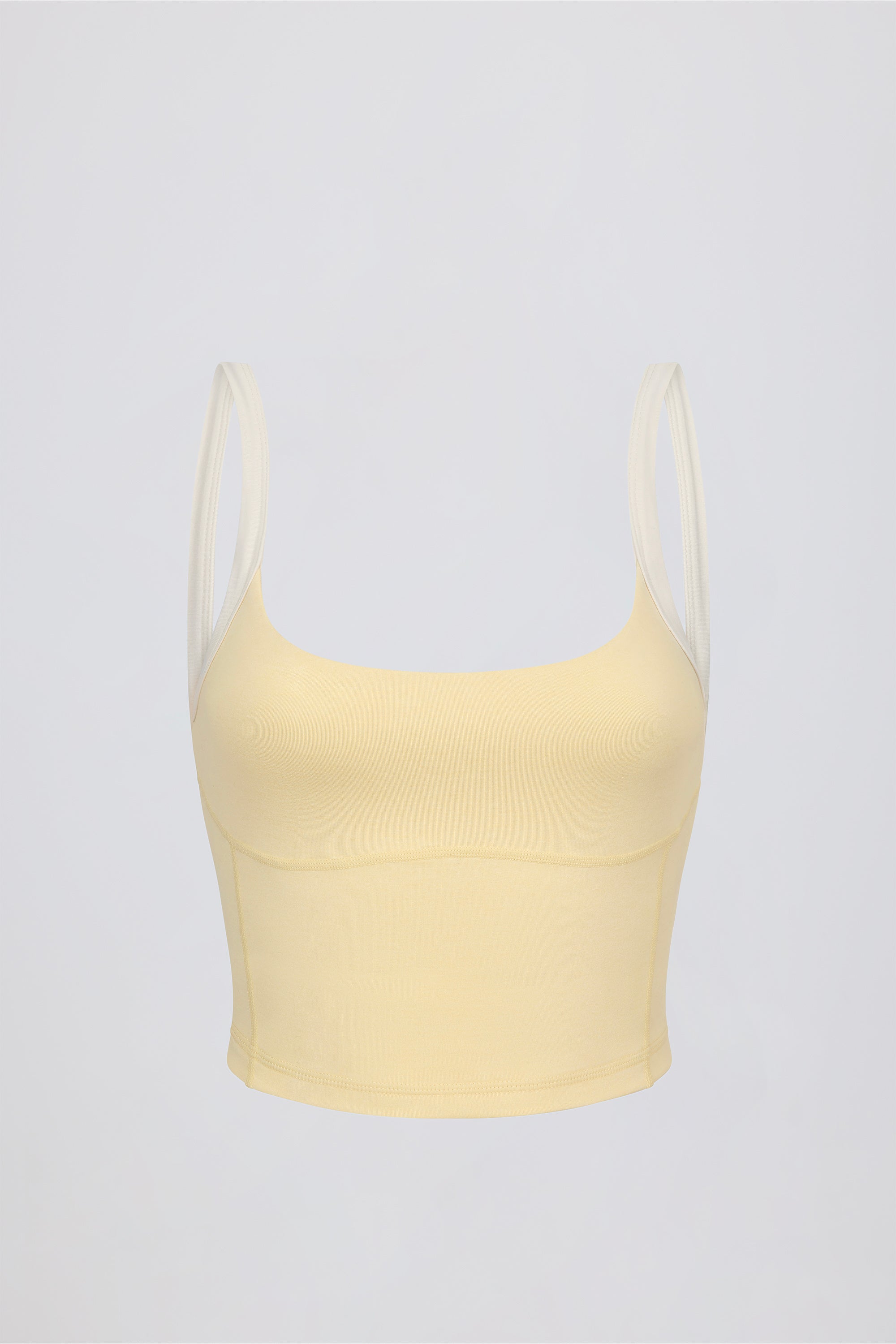 Cropped Tank Top in Lemon Marl - Image 7