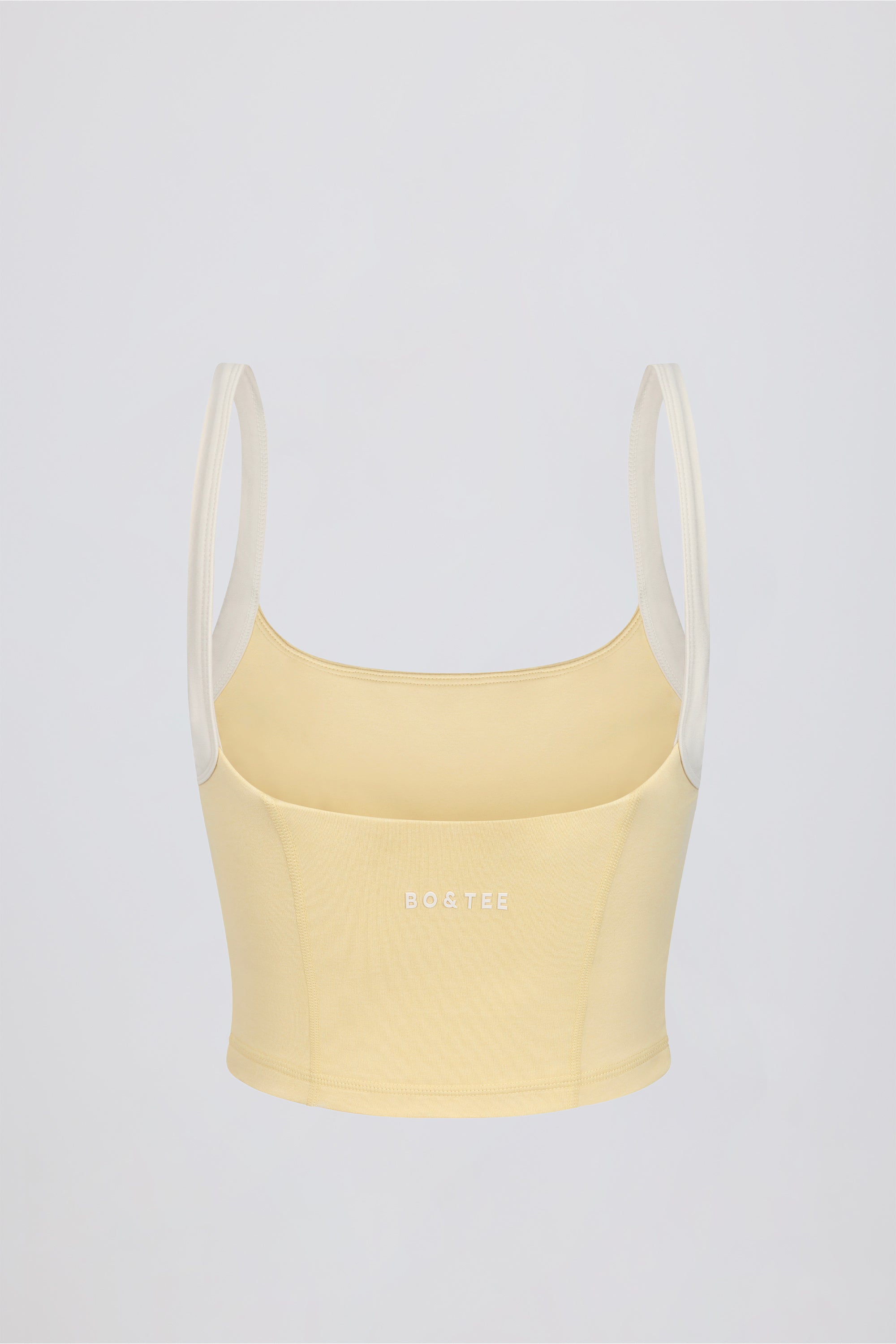 Cropped Tank Top in Lemon Marl - Image 14