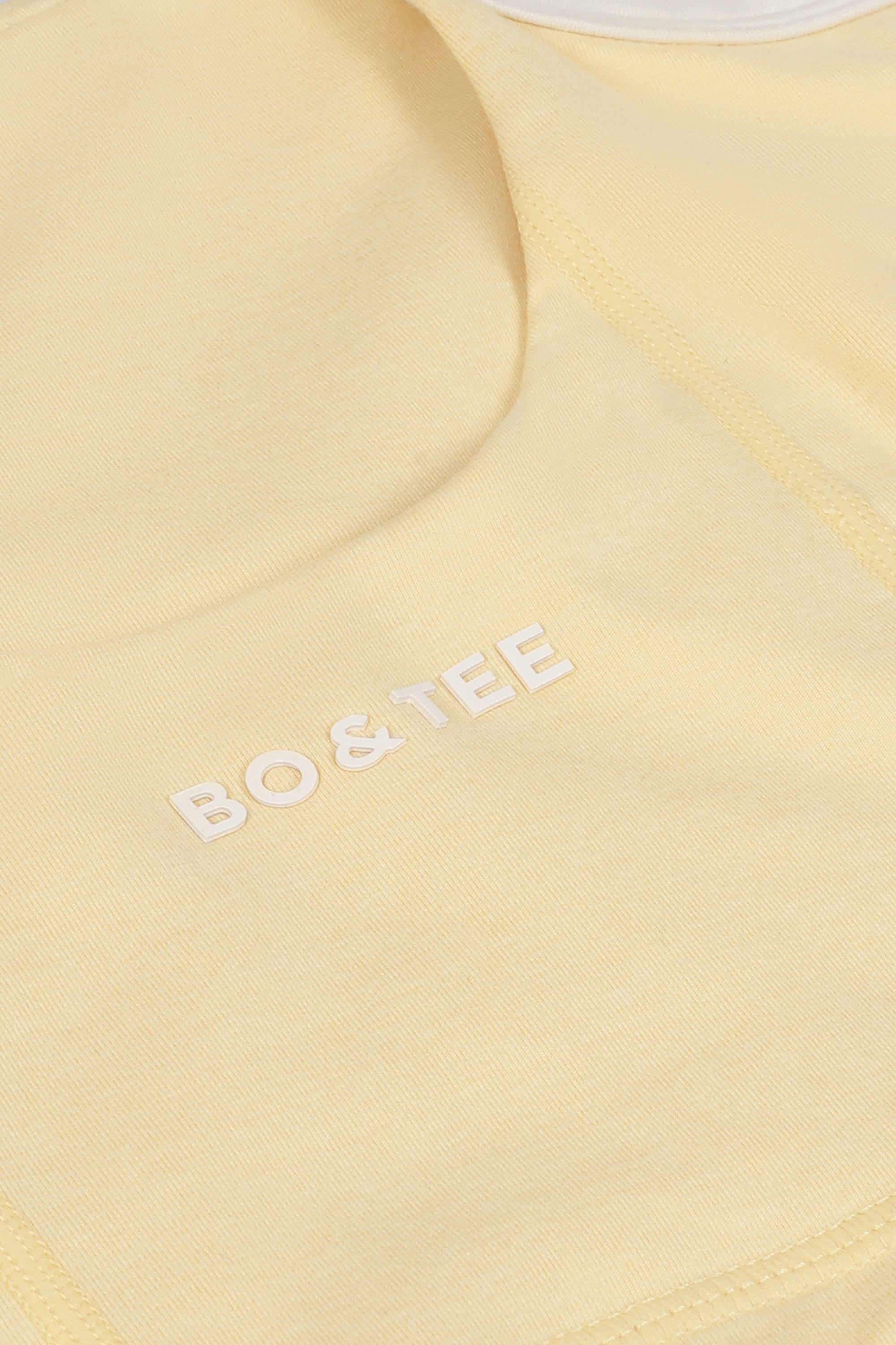 Cropped Tank Top in Lemon Marl - Image 9