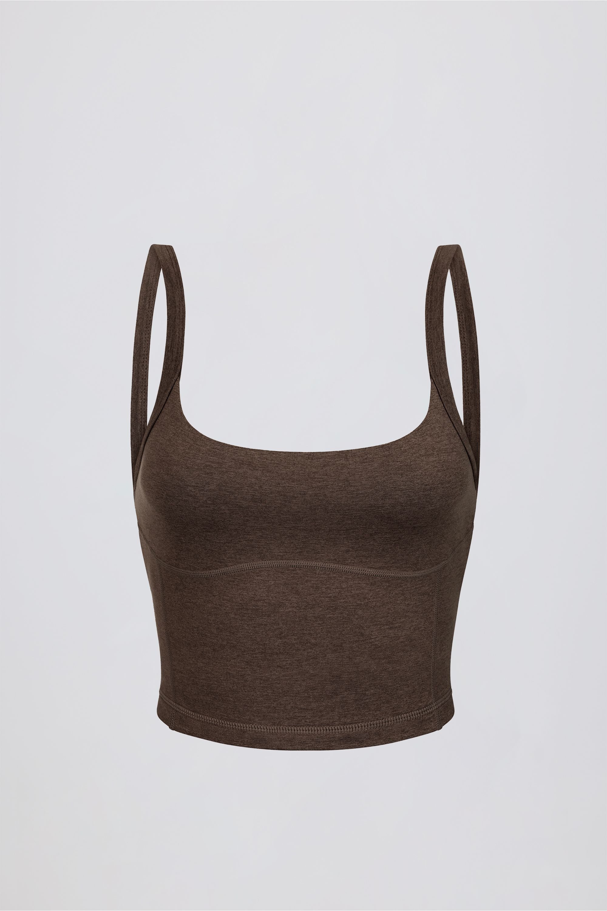 Cropped Tank Top in Pecan Marl - Image 5