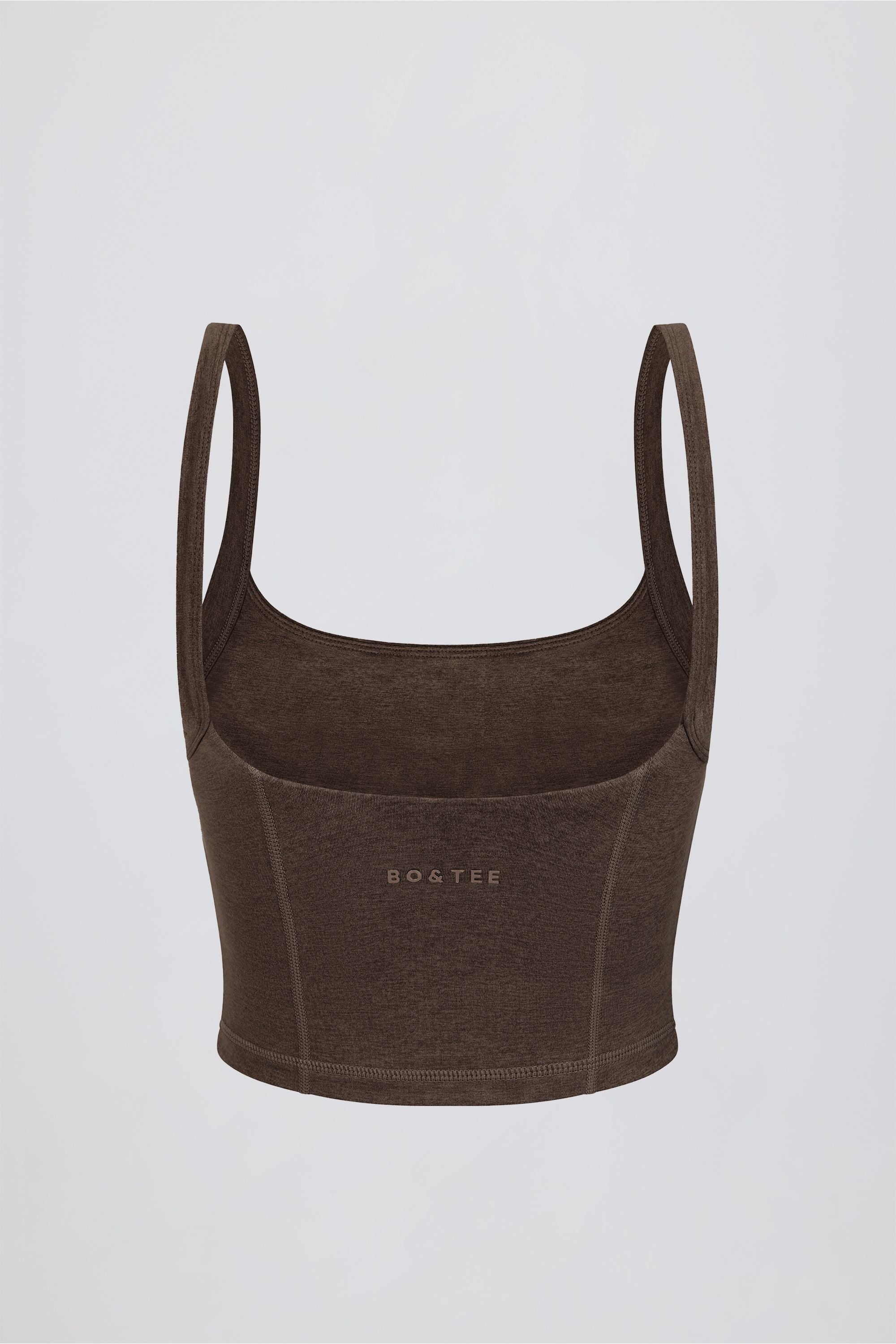 Cropped Tank Top in Pecan Marl - Image 6