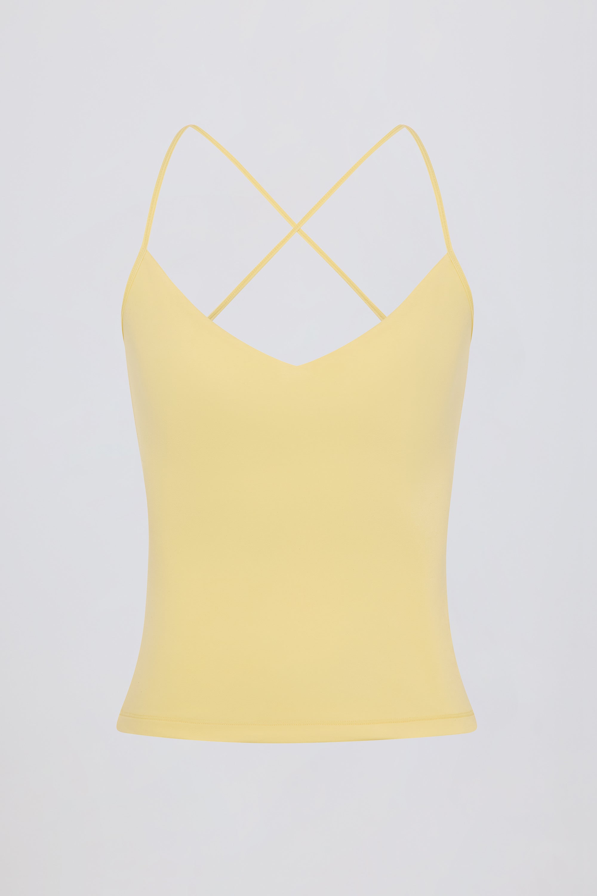 Cross-Back Tank Top in Lemon - Image 4