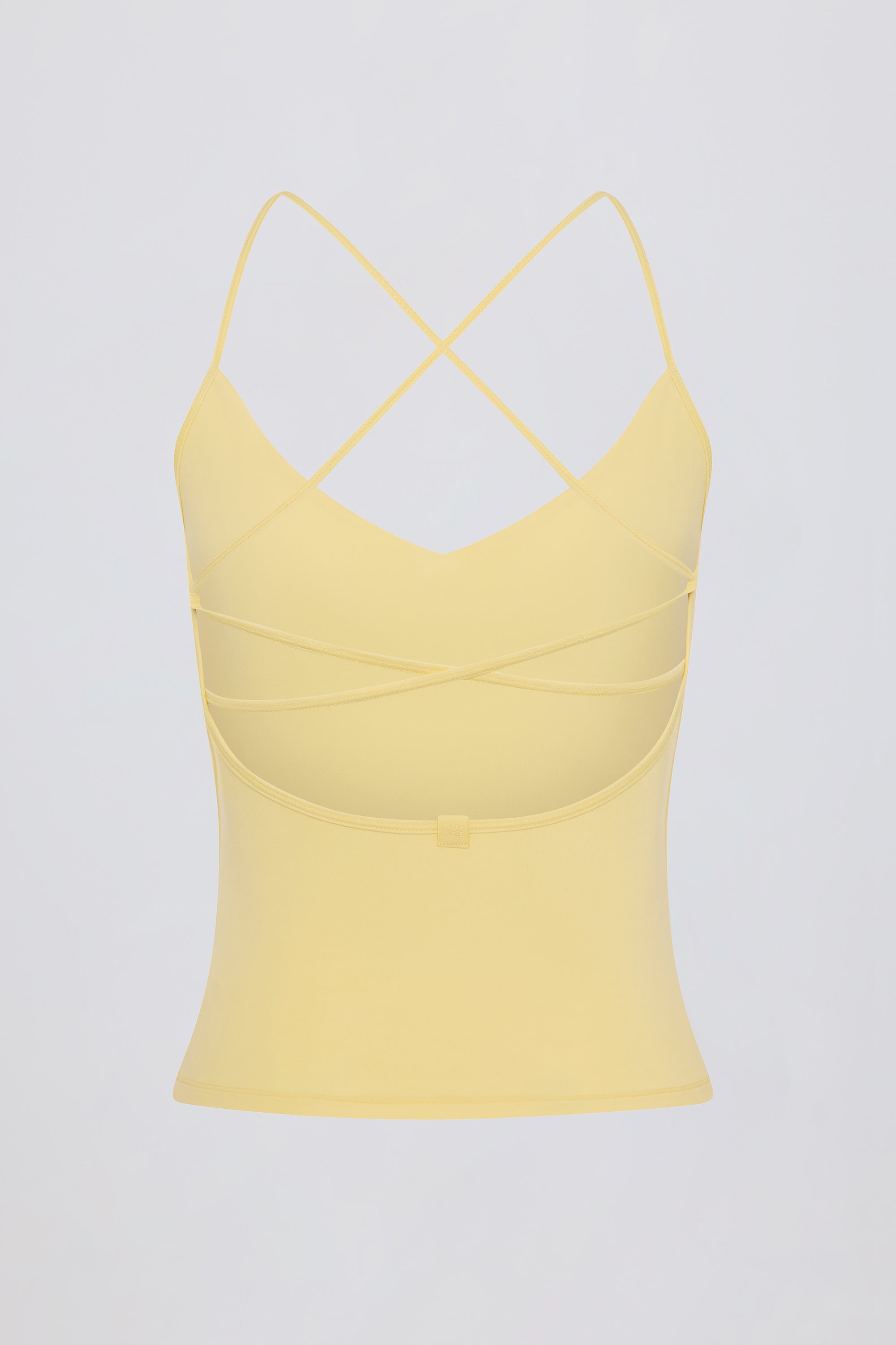 Cross-Back Tank Top in Lemon - Image 5