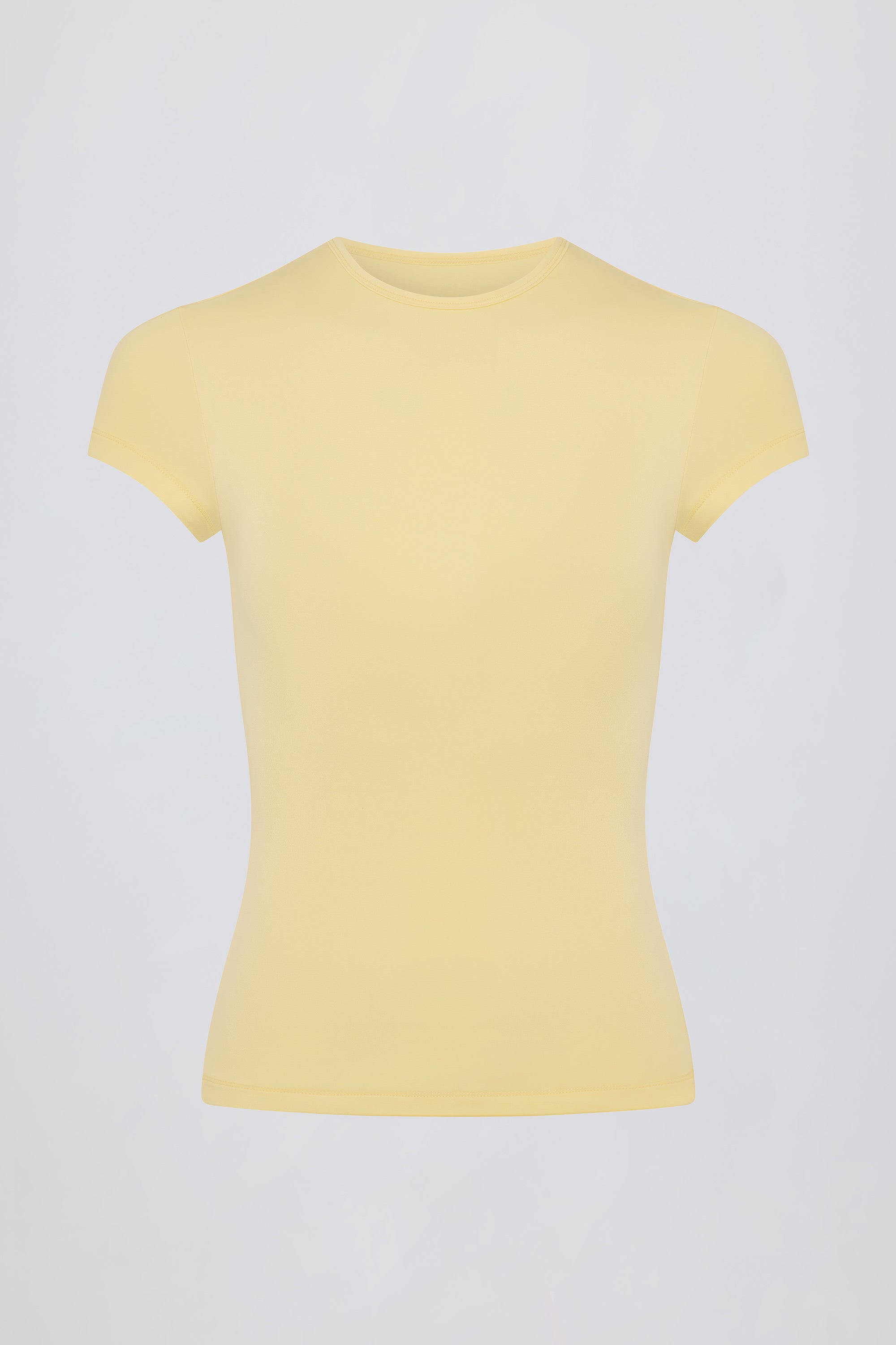 Cut-Out Longline T-Shirt in Lemon - Image 4