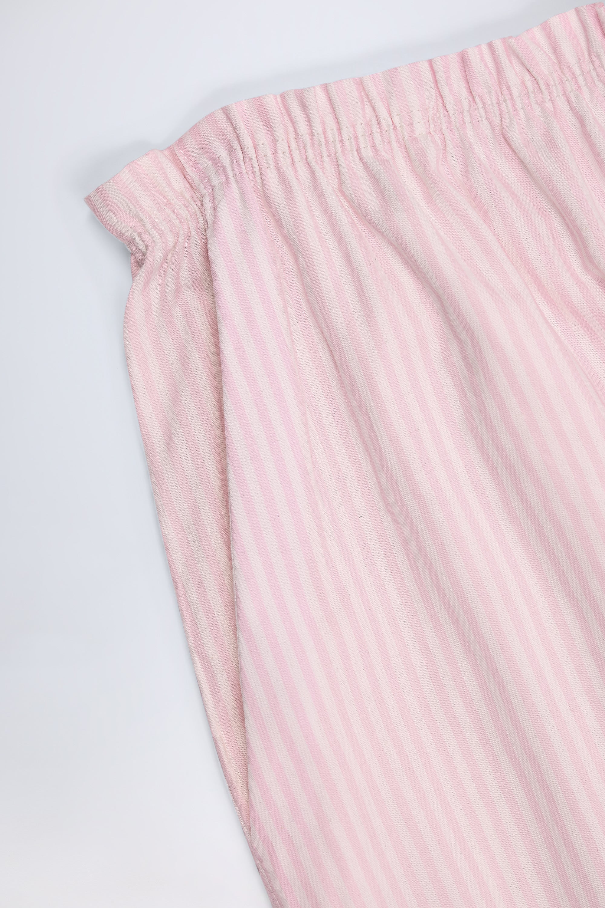 Dalila Mid-Rise Wide-Leg Trousers in Pink & White Stripe - Image 7