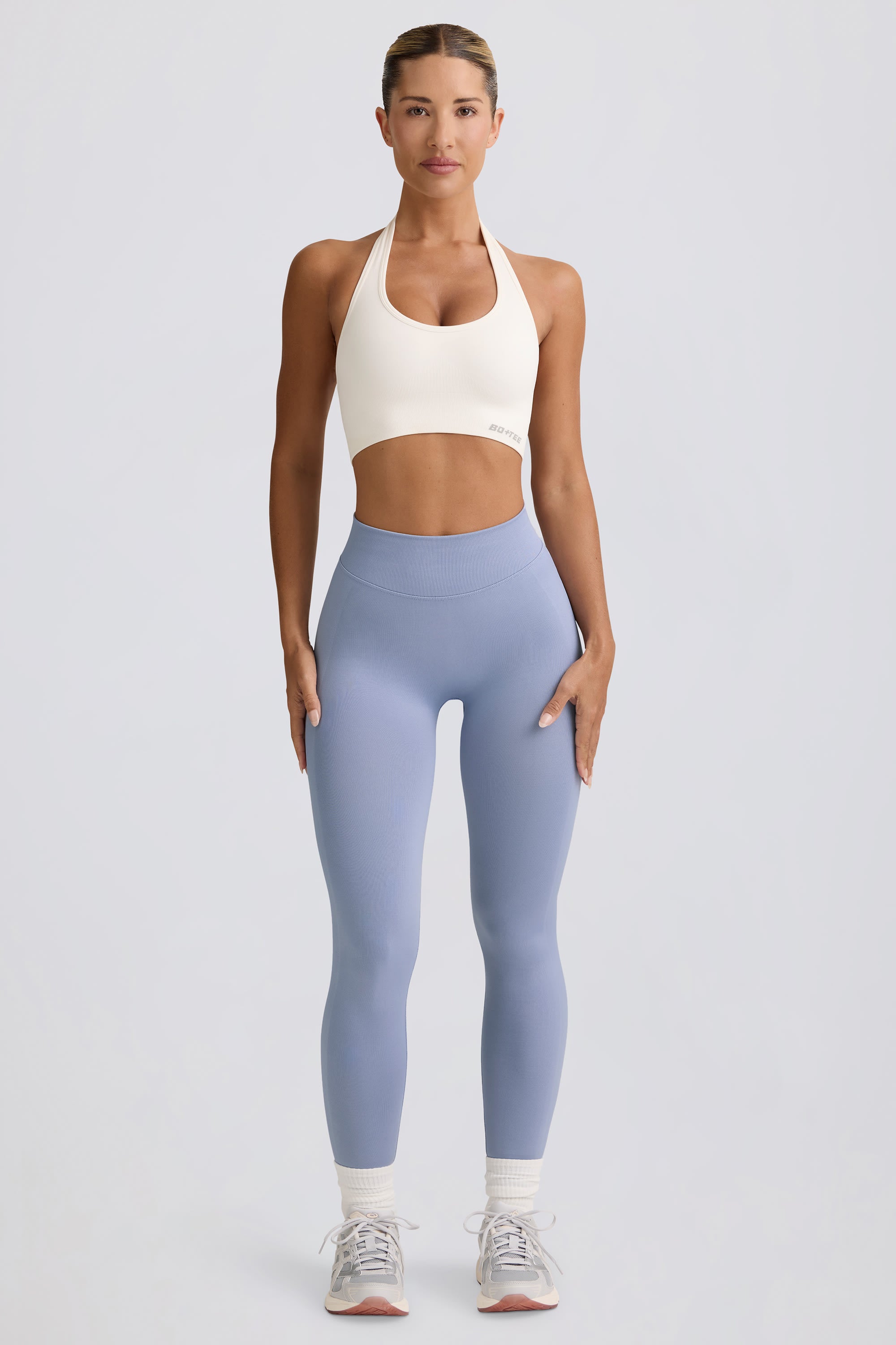 Define Luxe High-Waist Leggings in Blue Grey - Image 2