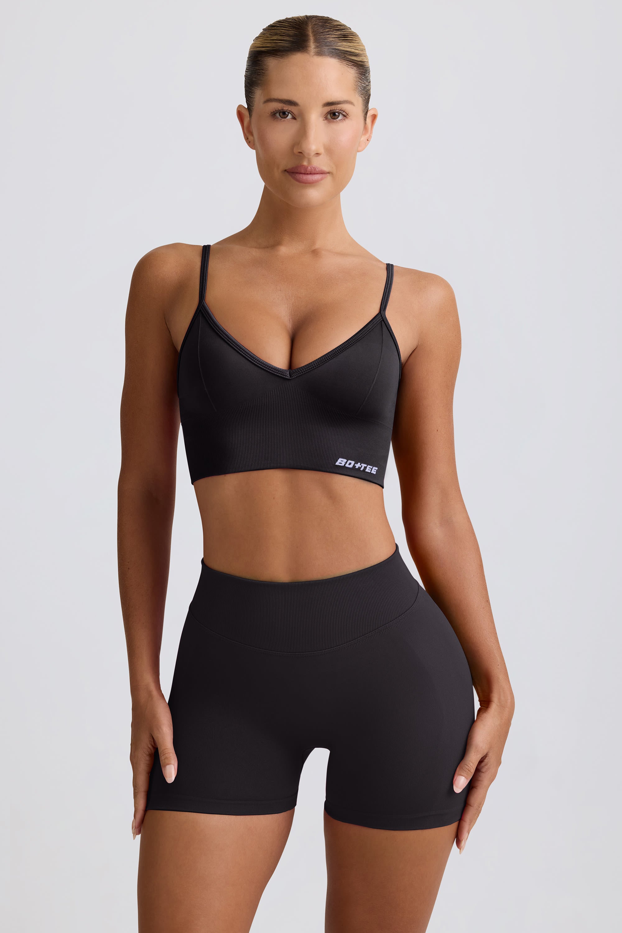Define Luxe Mini Shorts in Black - Image 5