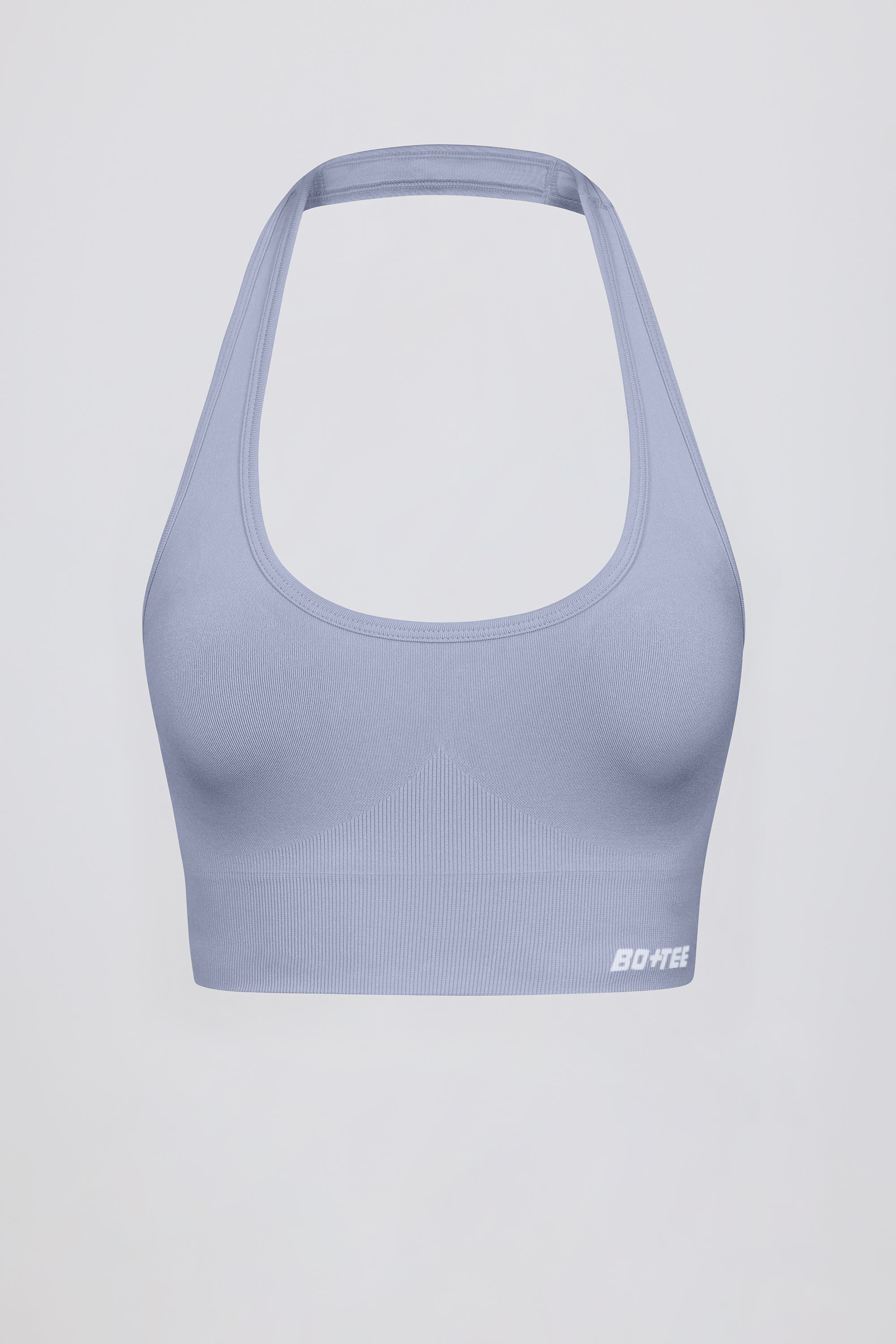 Define Luxe Halterneck Sports Bra in Blue Grey - Image 7
