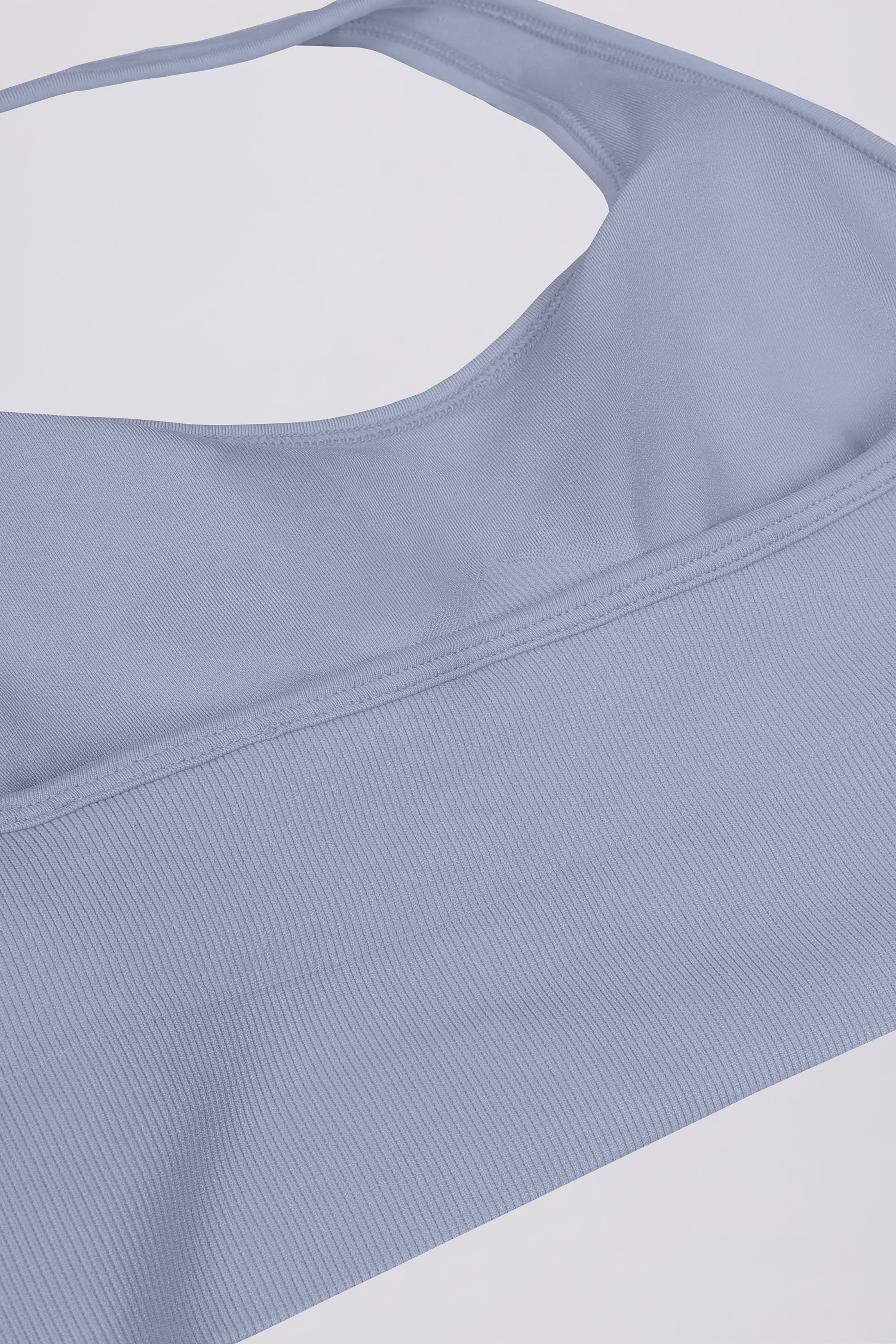 Define Luxe Halterneck Sports Bra in Blue Grey - Image 9