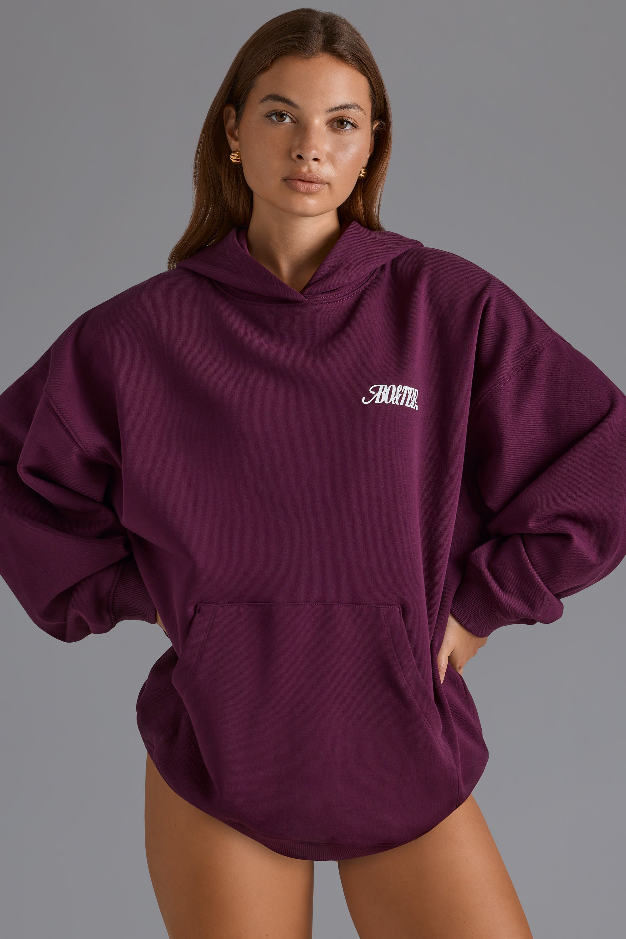 Oversized Hoodie in Grape - Image 7