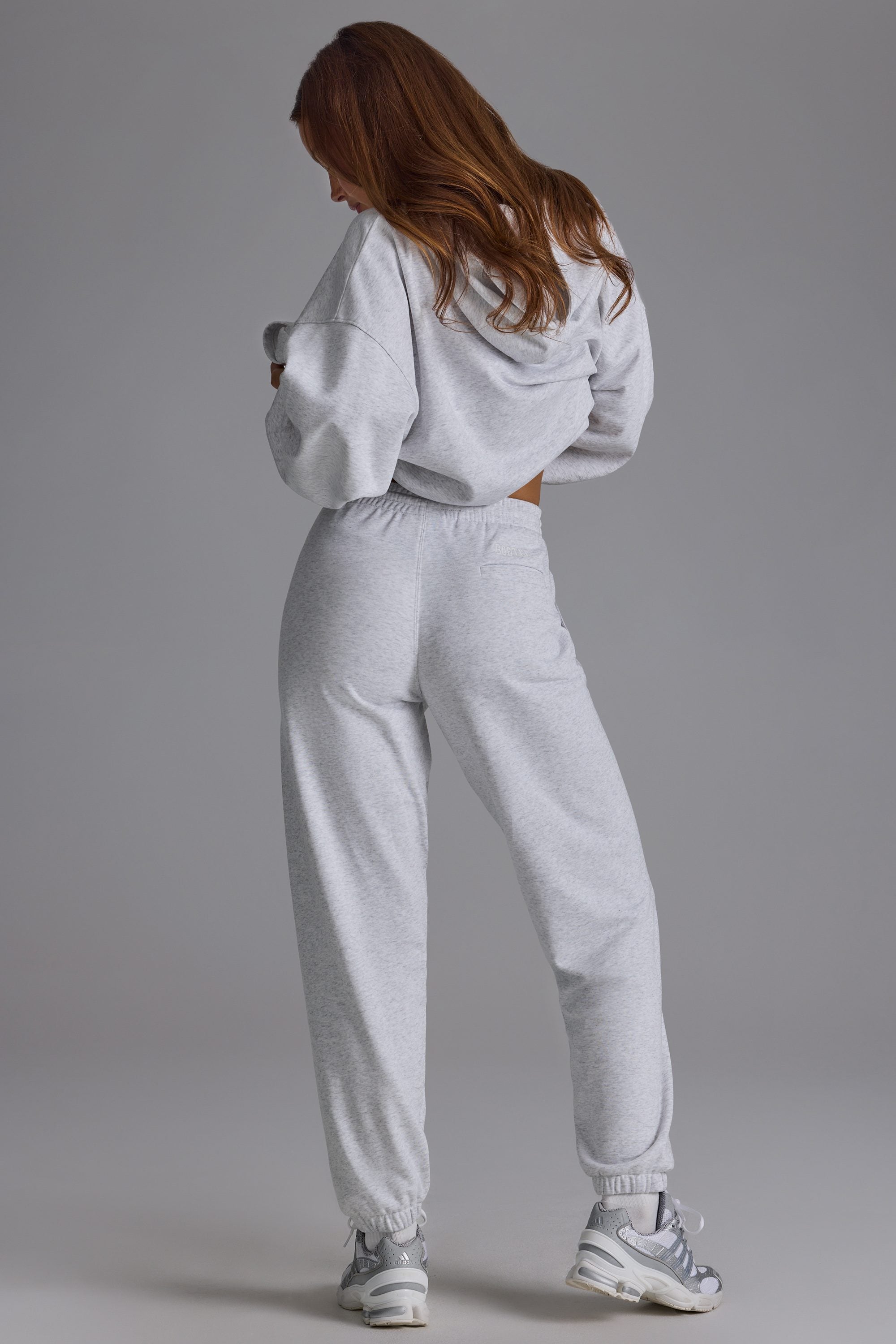 Tall Relaxed Mid-Rise Joggers in Grey Marl - Image 2