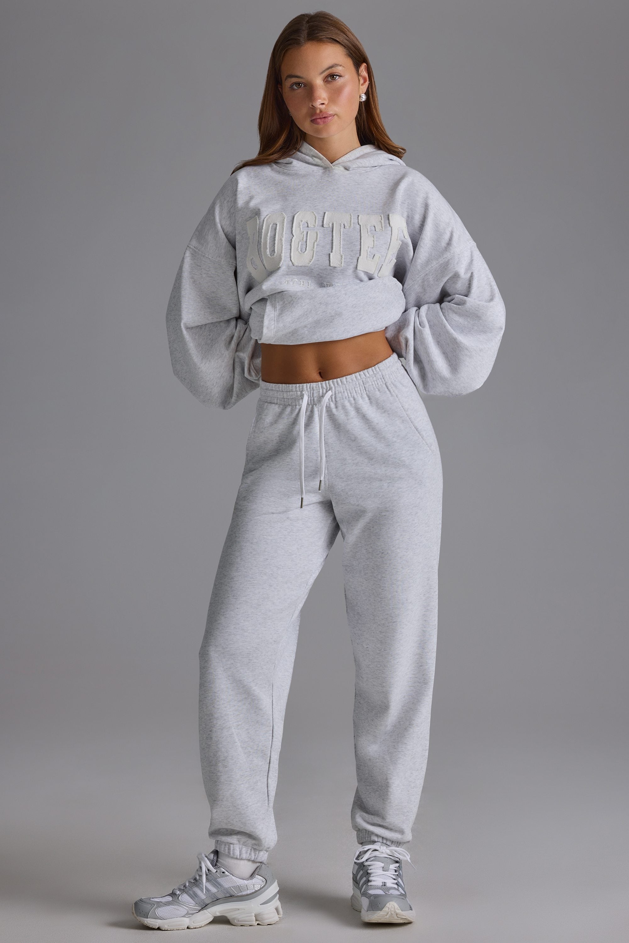 Tall Relaxed Mid-Rise Joggers in Grey Marl - Image 6