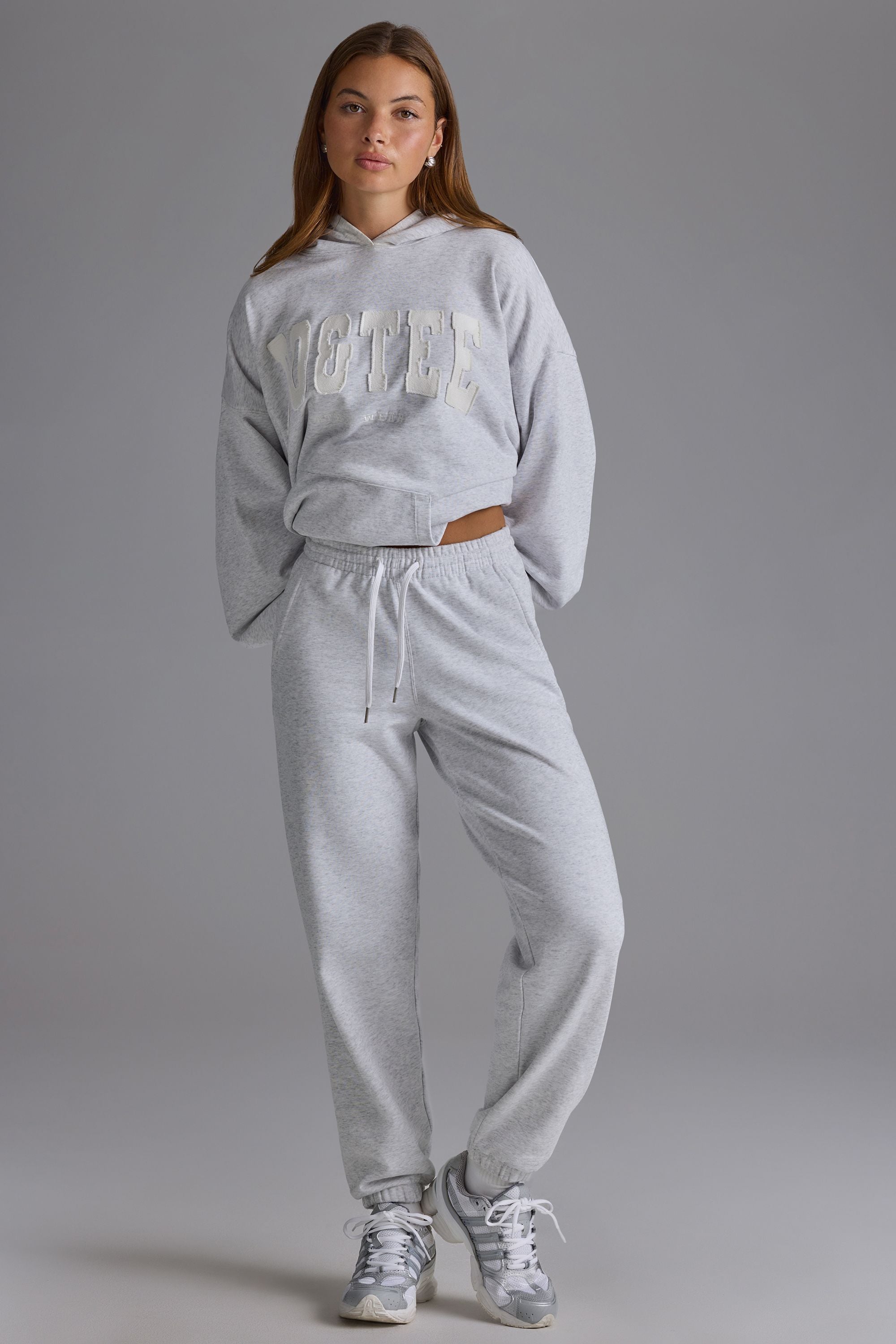 Tall Relaxed Mid-Rise Joggers in Grey Marl - Image 7