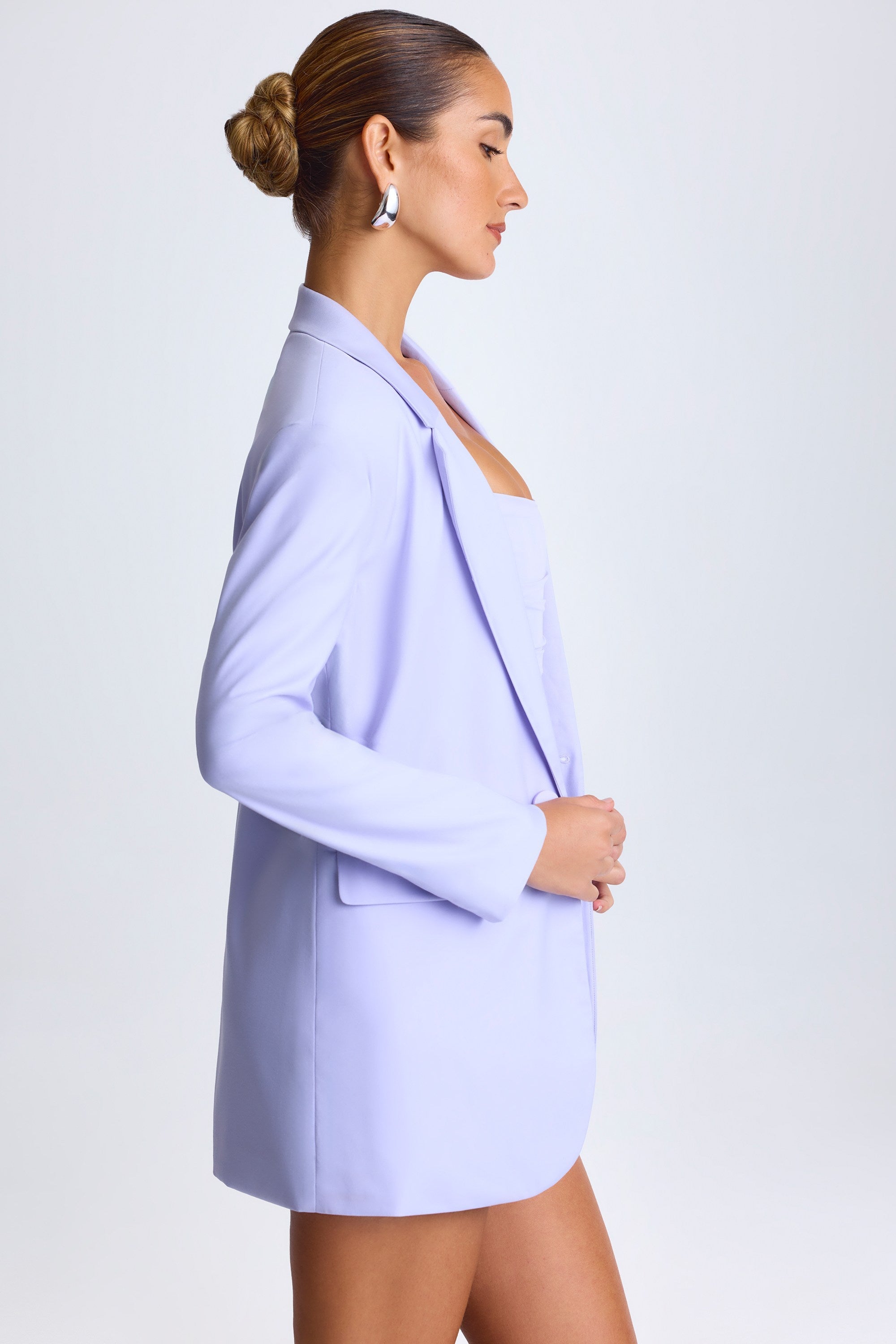 Edessa Oversized Single-Breasted Blazer in Soft Lilac - Image 5