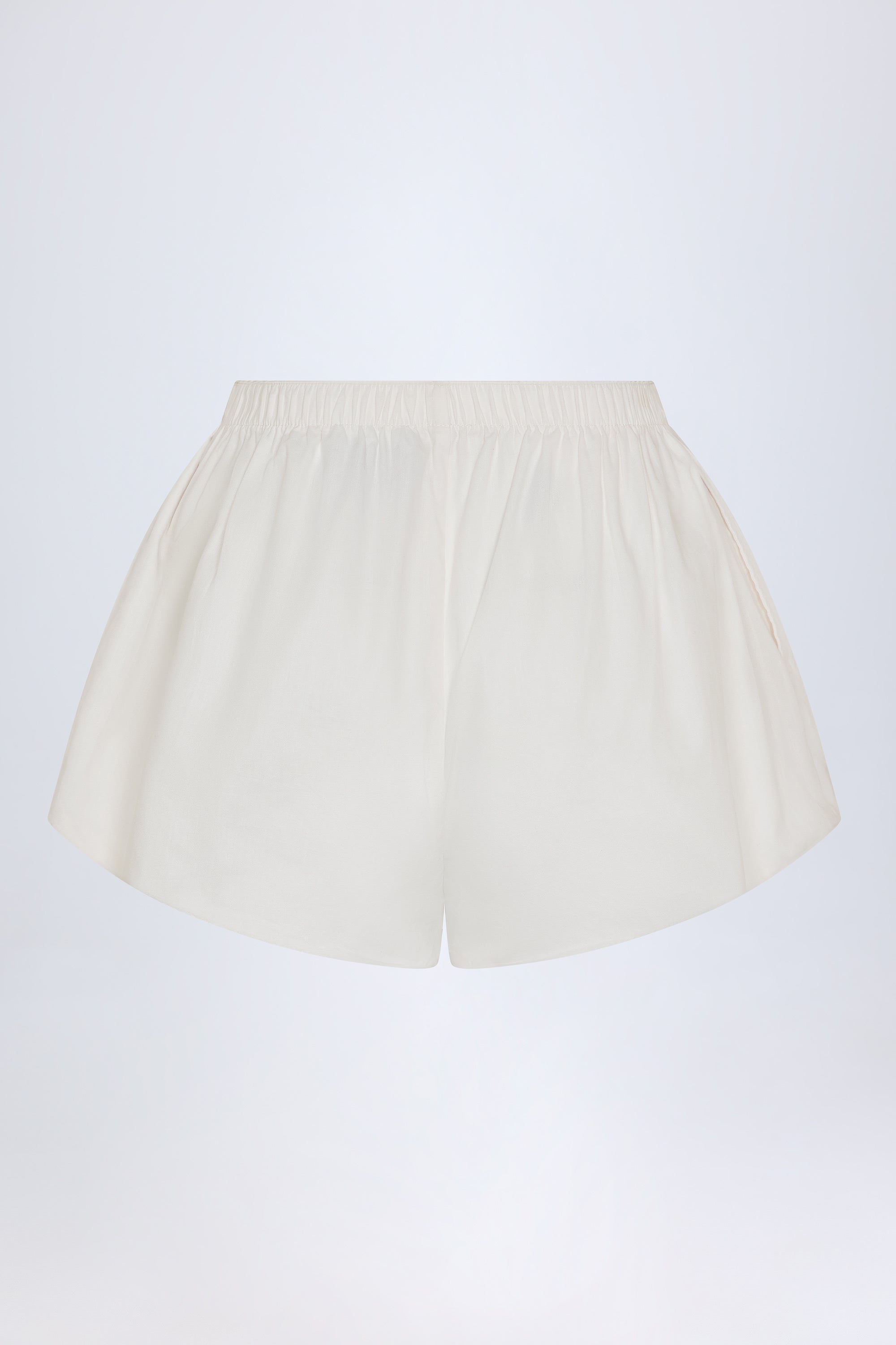 Elsie Tie-Front Mid-Rise Shorts in White - Image 6