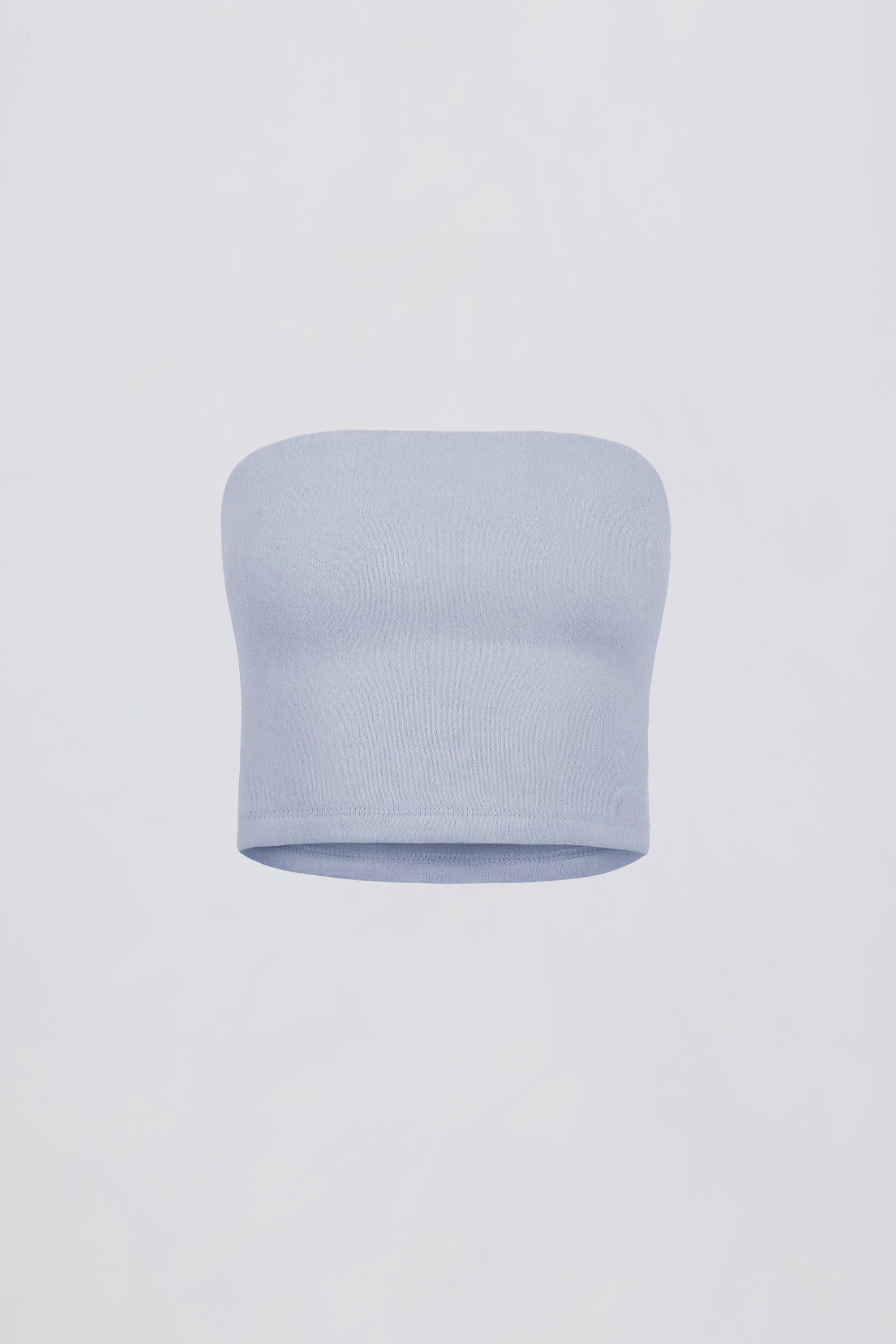Brushed Jersey Bandeau Top in Soft Blue - Image 2
