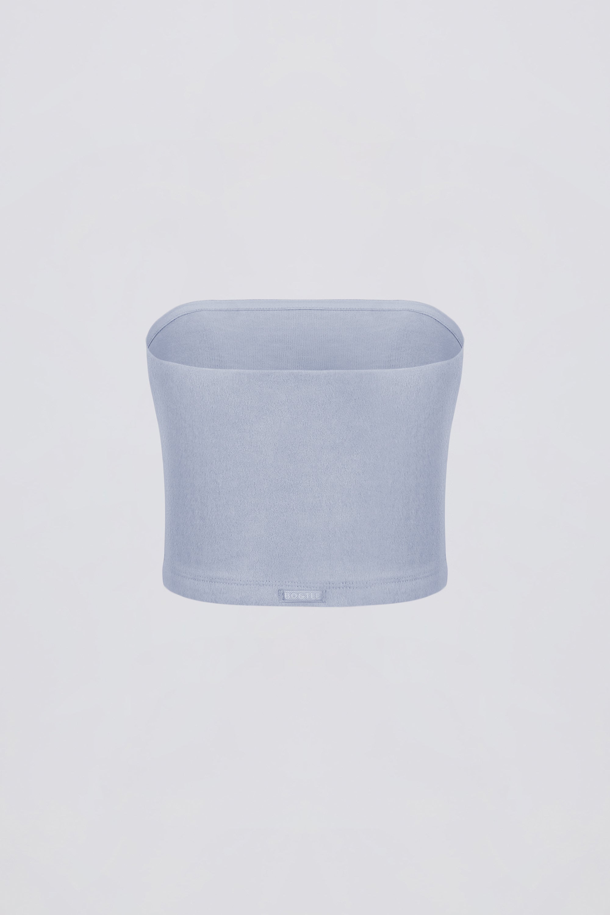 Brushed Jersey Bandeau Top in Soft Blue - Image 3