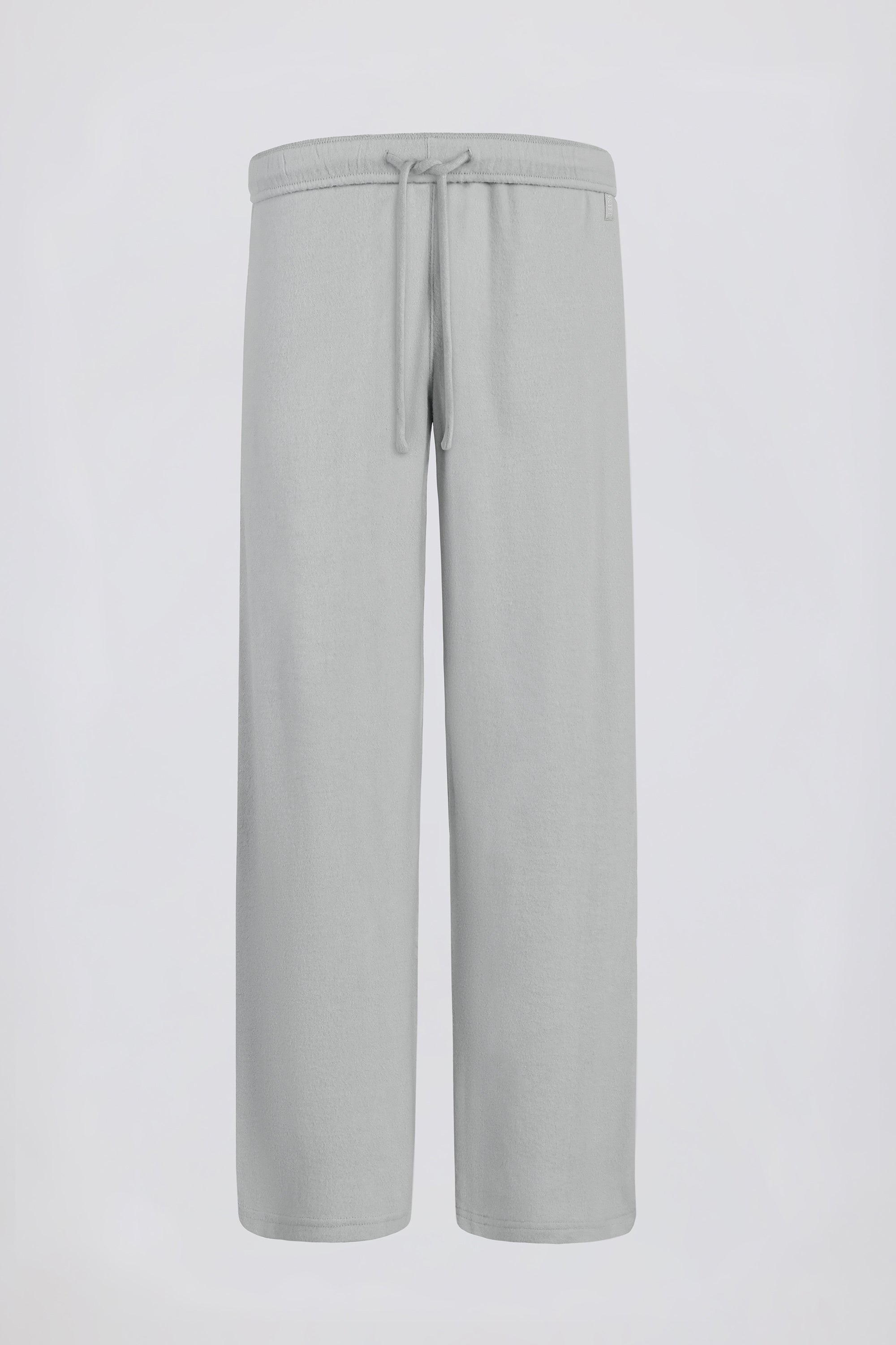 Brushed Jersey Wide-Leg Joggers in Fog Grey - Image 2