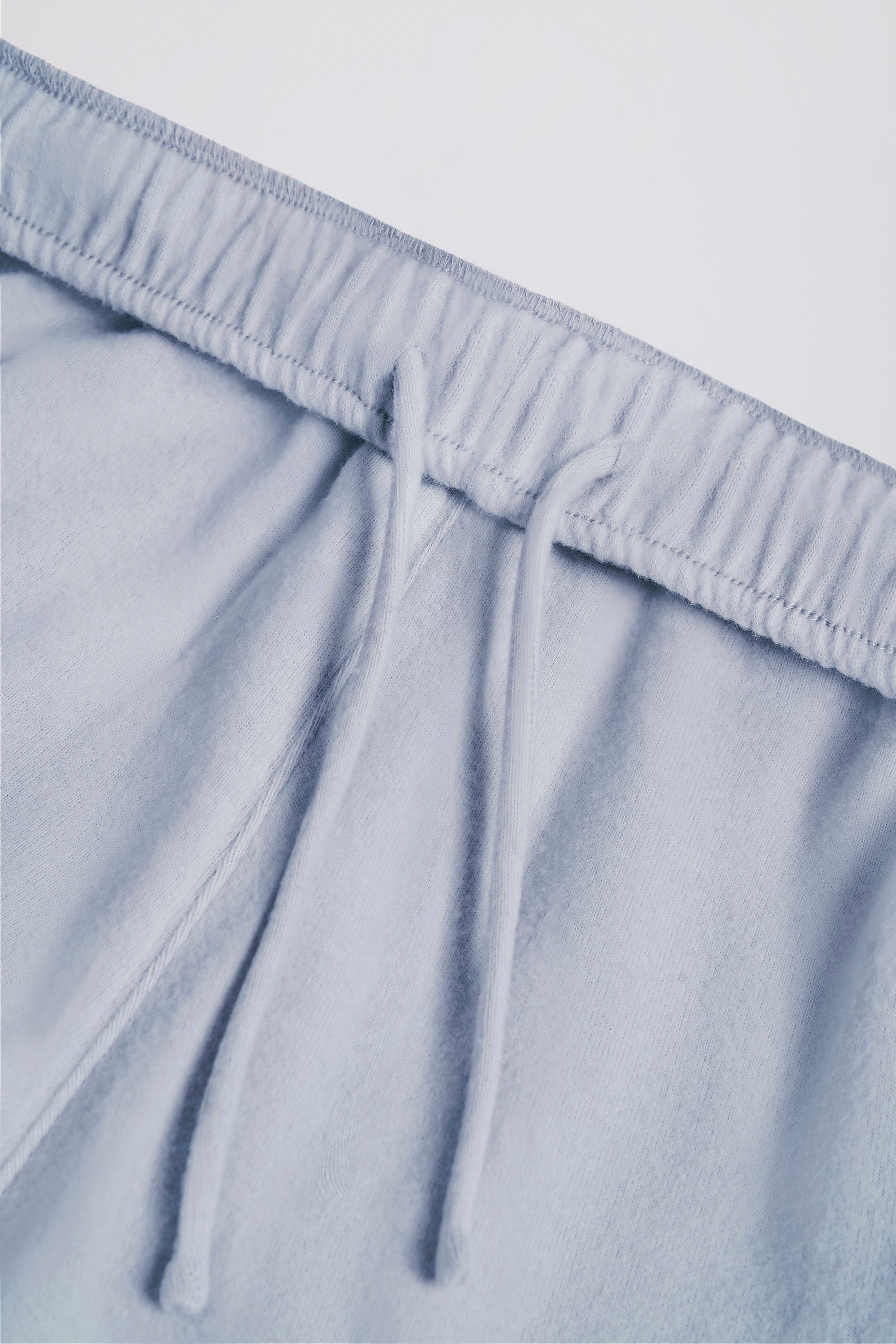 Petite Brushed Jersey Wide-Leg Joggers in Soft Blue - Image 4