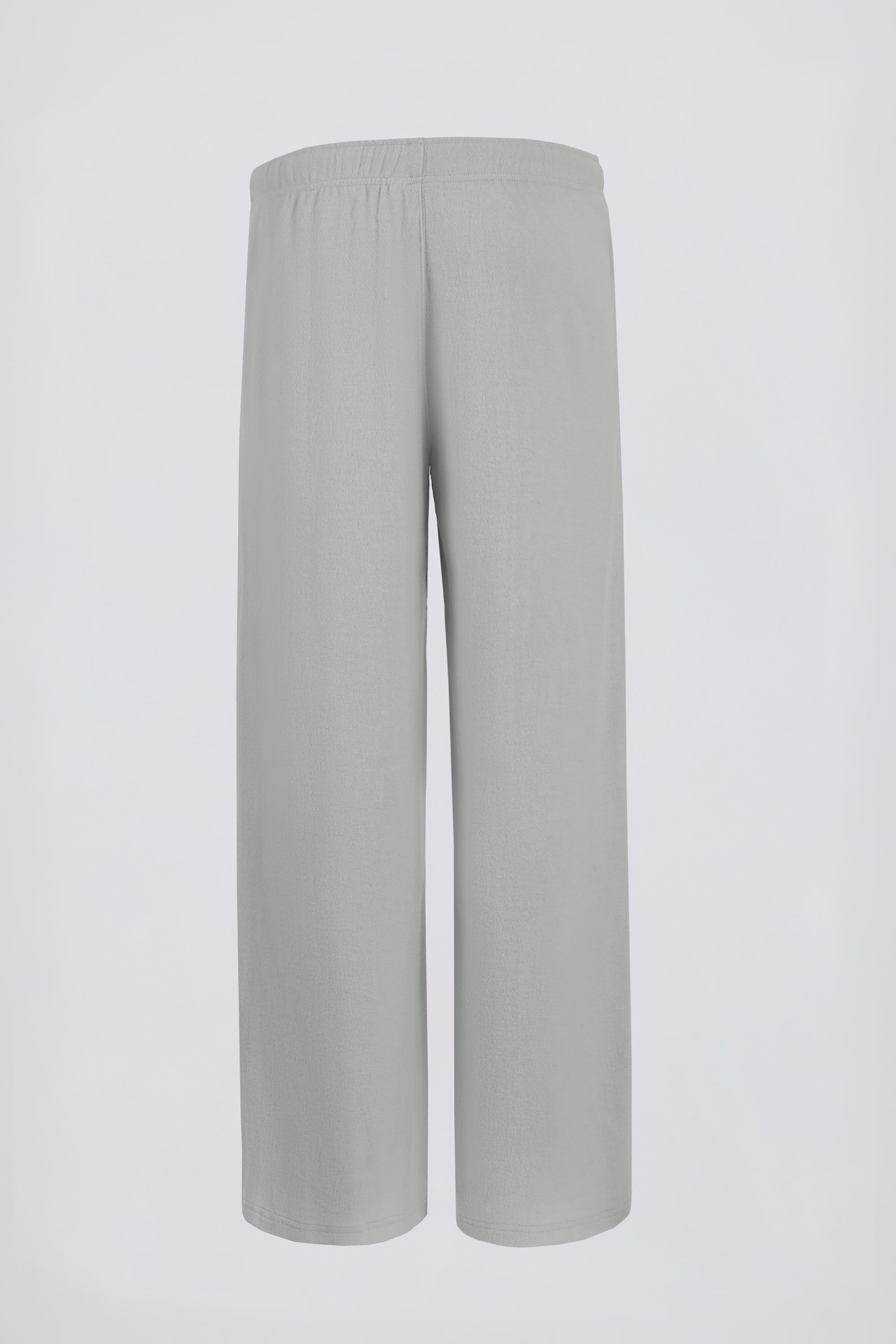 Tall Brushed Jersey Wide-Leg Joggers in Fog Grey - Image 4