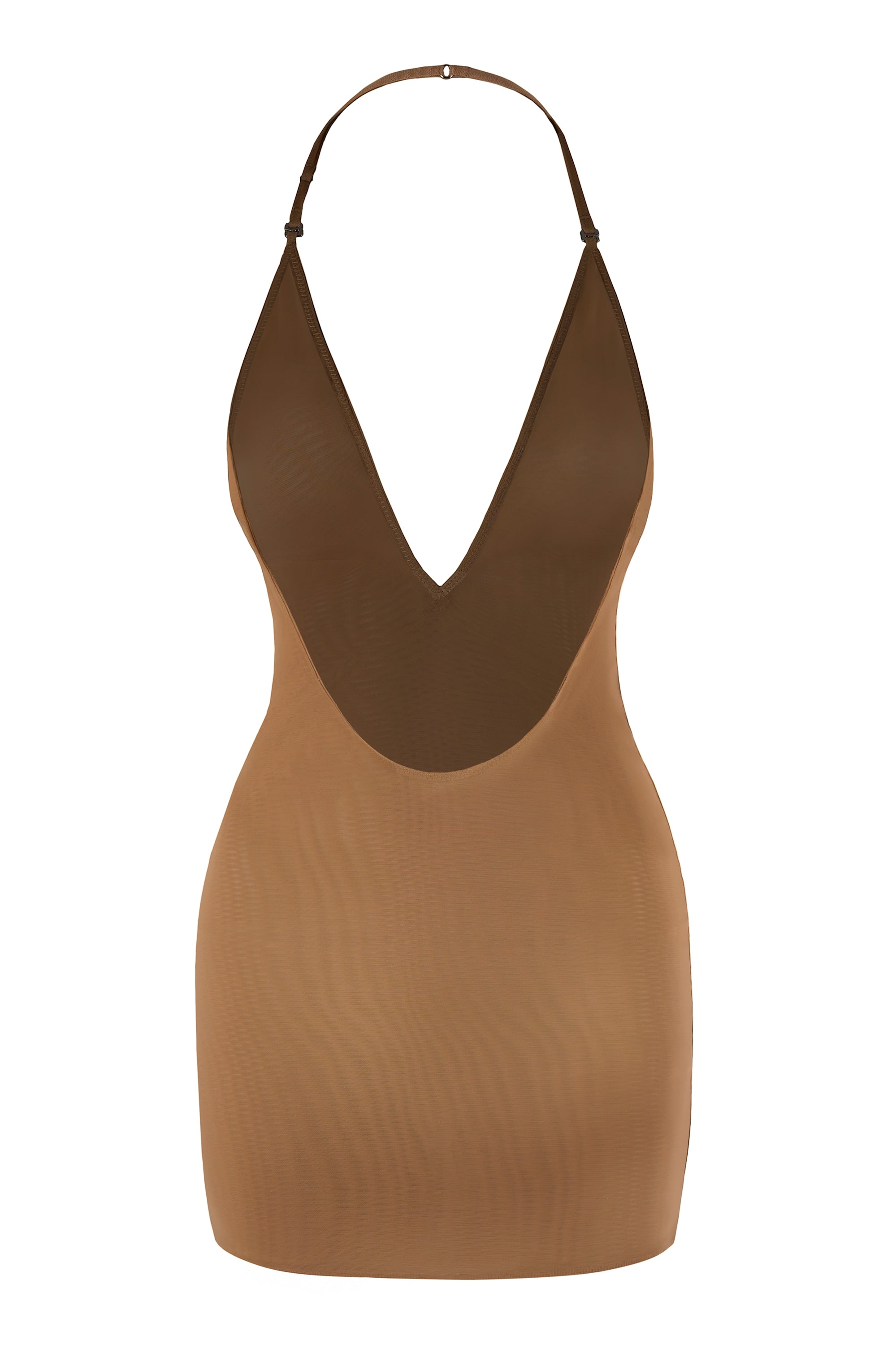 Intimates Soft Mesh Multiway Mini Dress in Almond - Image 2