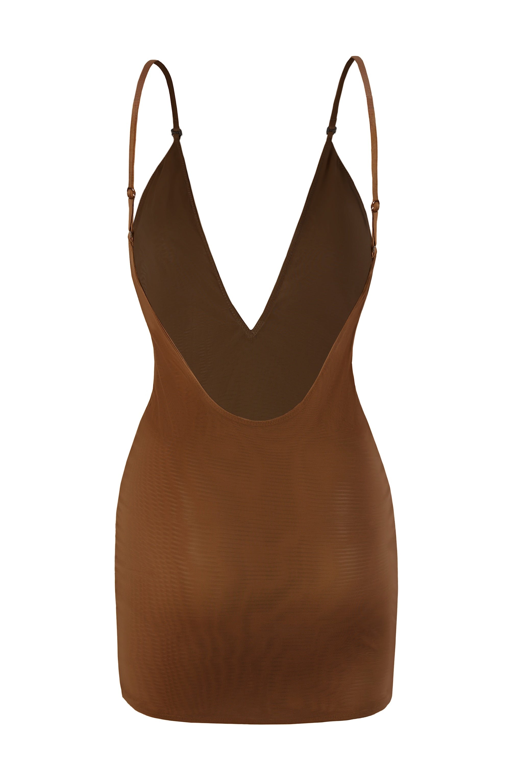 Intimates Soft Mesh Multiway Mini Dress in Chestnut - Image 3
