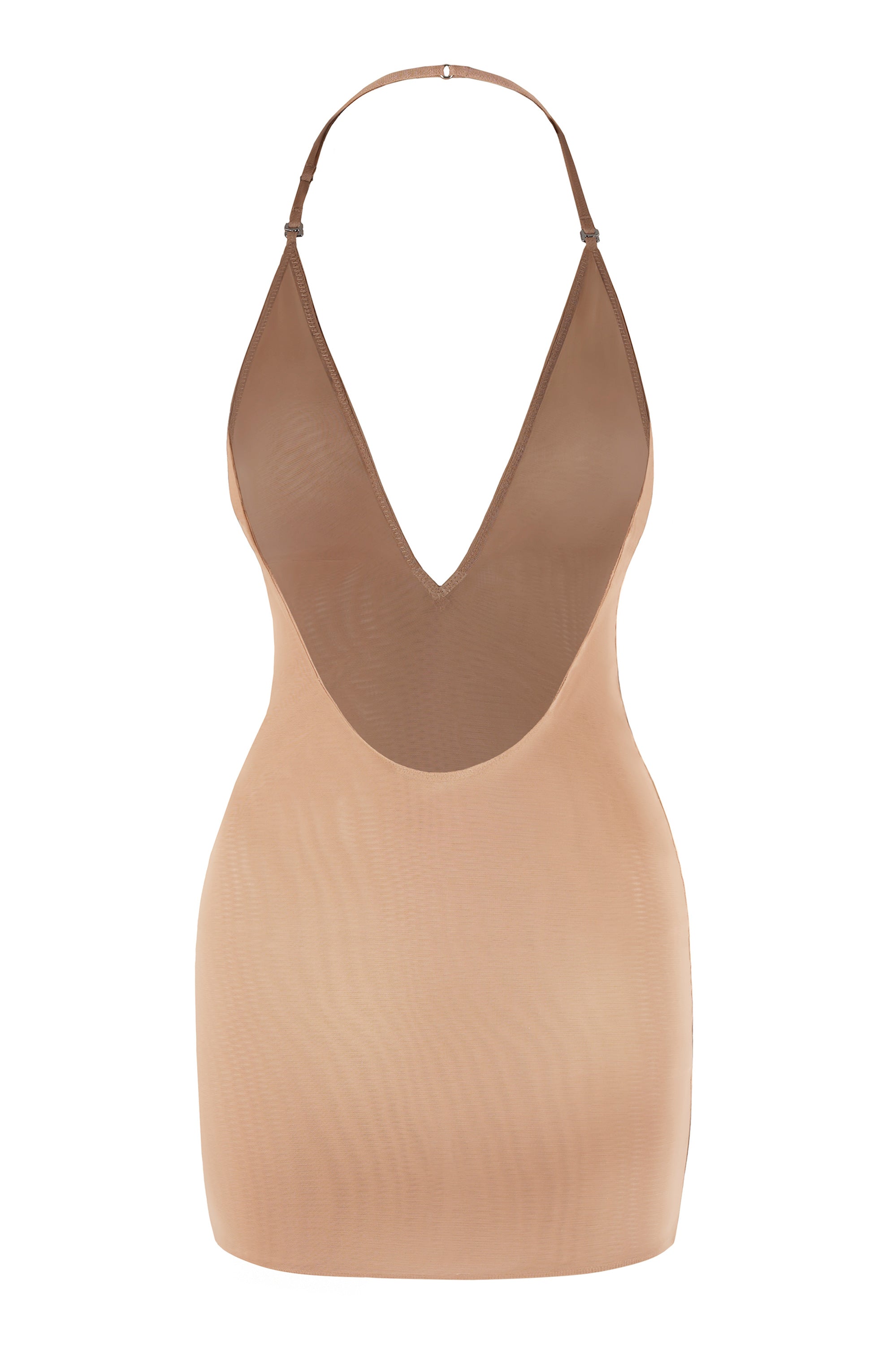 Intimates Soft Mesh Multiway Mini Dress in Warm Peach - Image 2