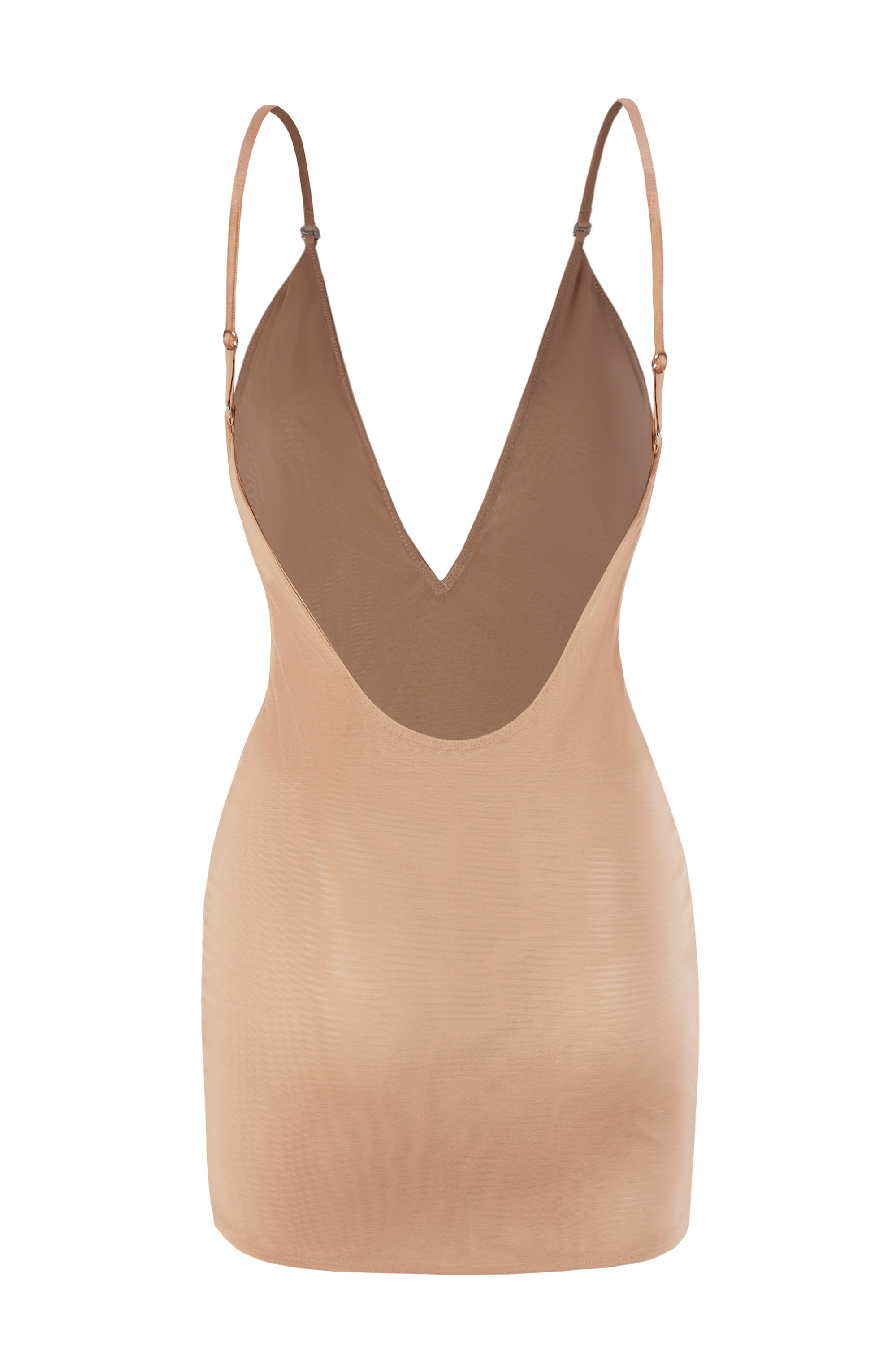 Intimates Soft Mesh Multiway Mini Dress in Warm Peach - Image 3
