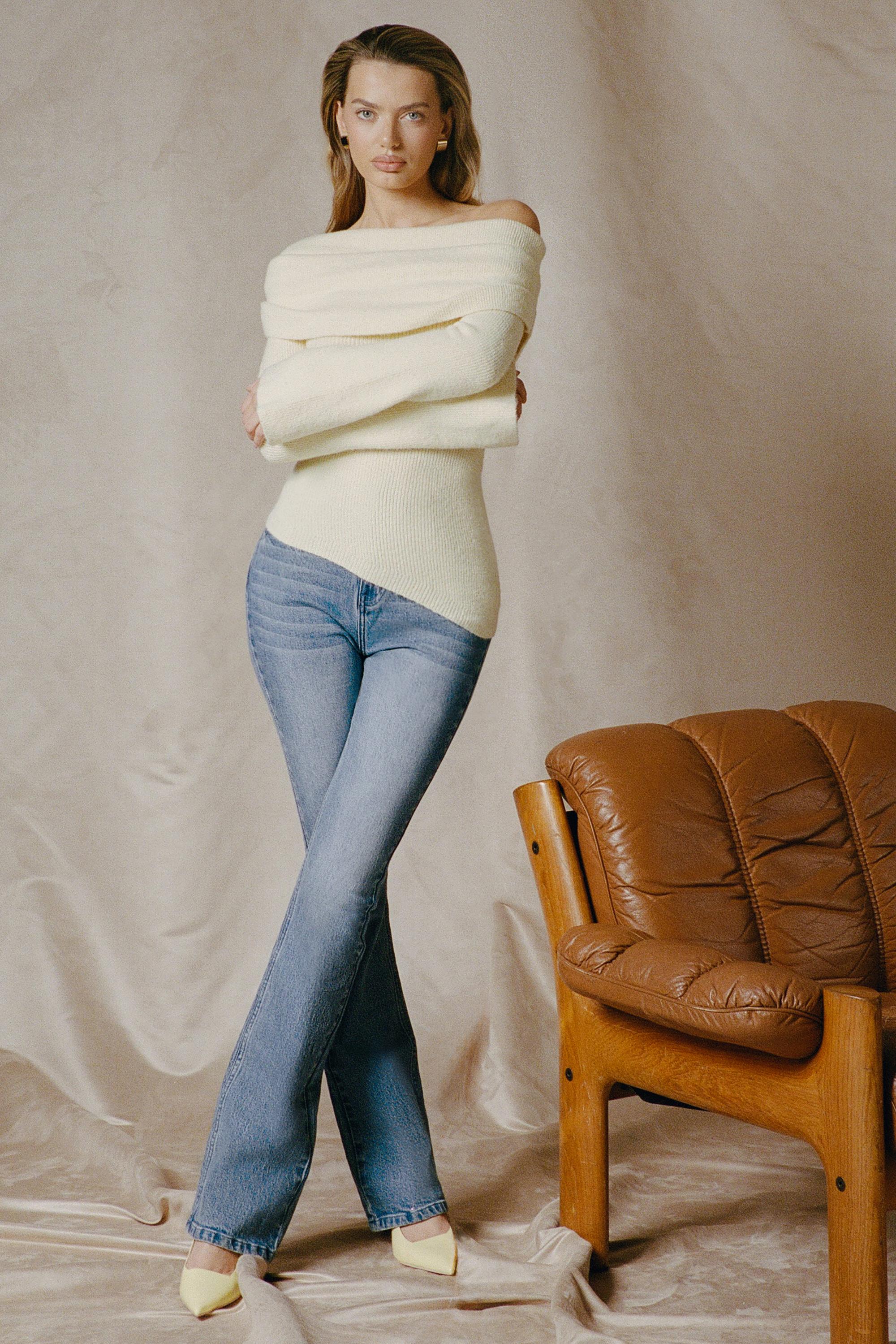 Jacey High-Rise Flared Jeans in Vintage Wash