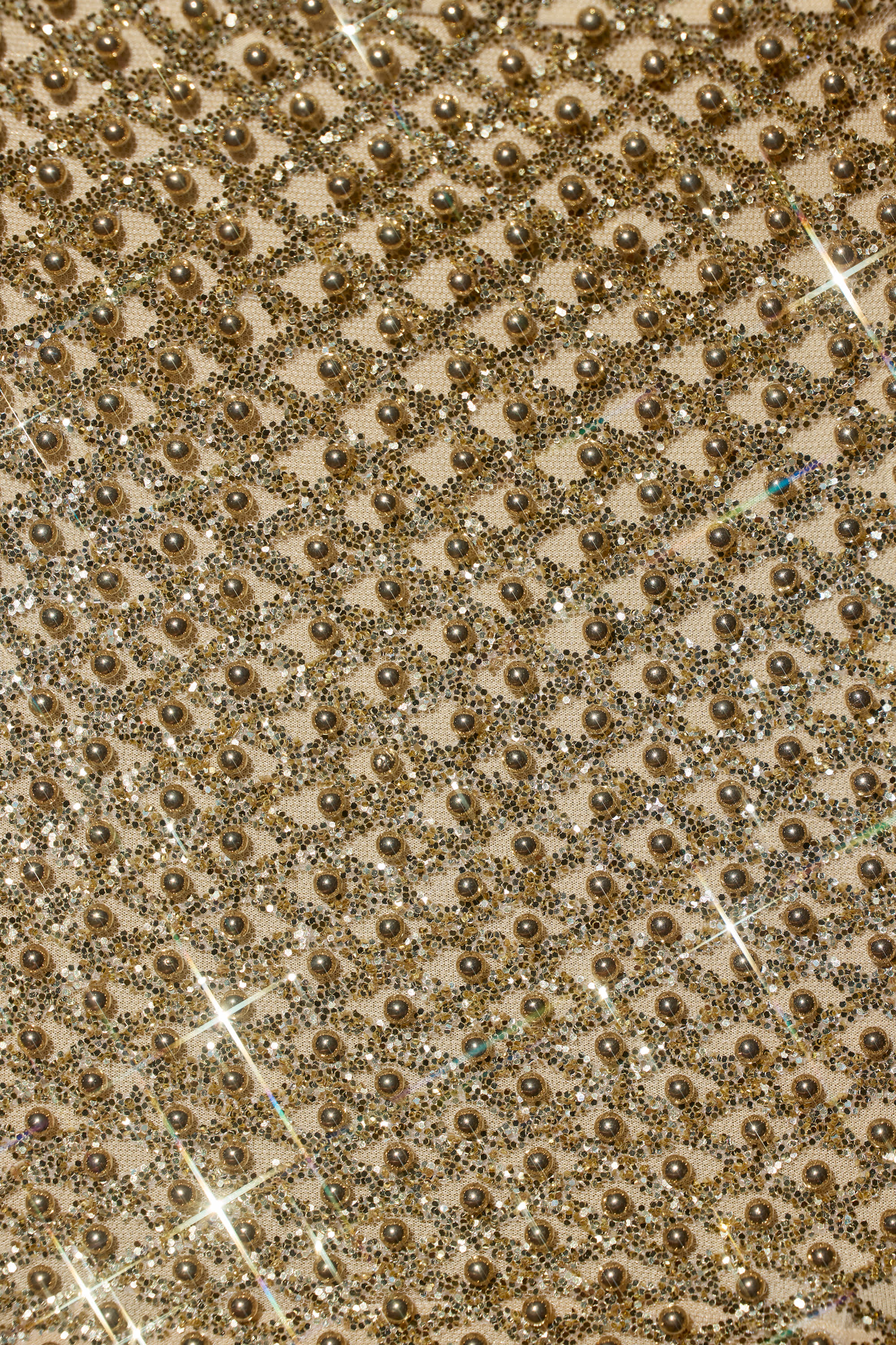 Jianna Embellished Low-Rise Mini Skirt in Gold - Image 13