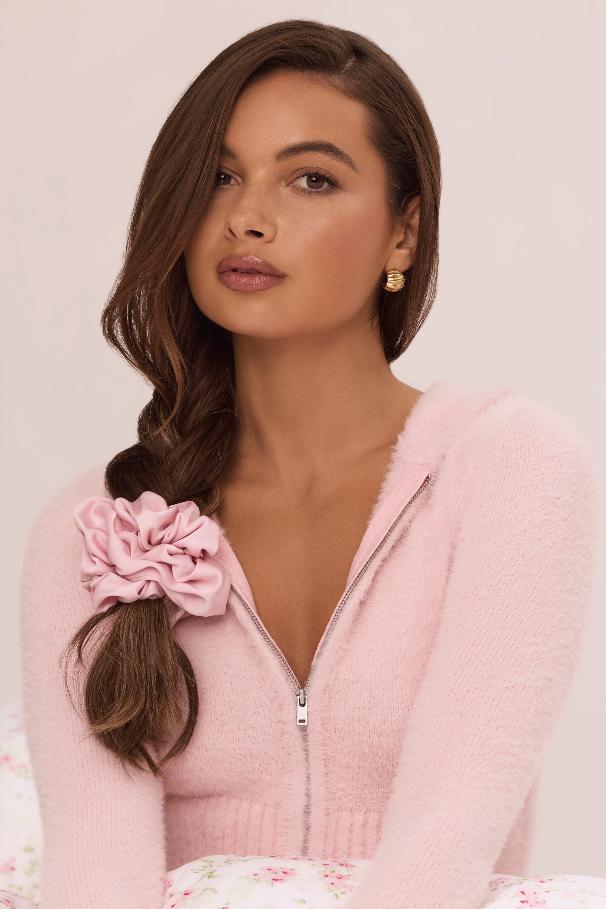 Kore Oversized Scrunchie in Baby Pink