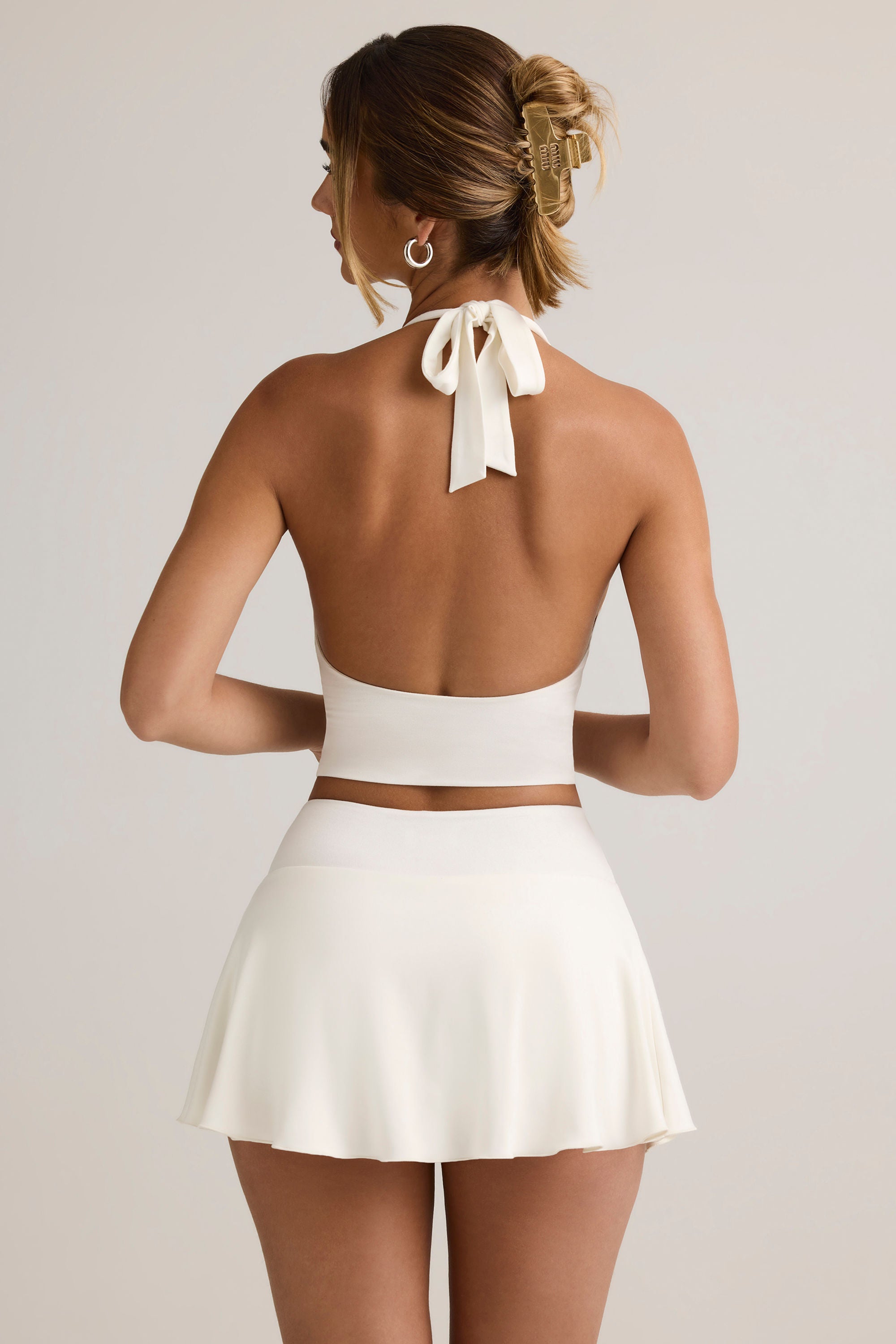 Kori Modal Halterneck Tank Top in White - Image 3