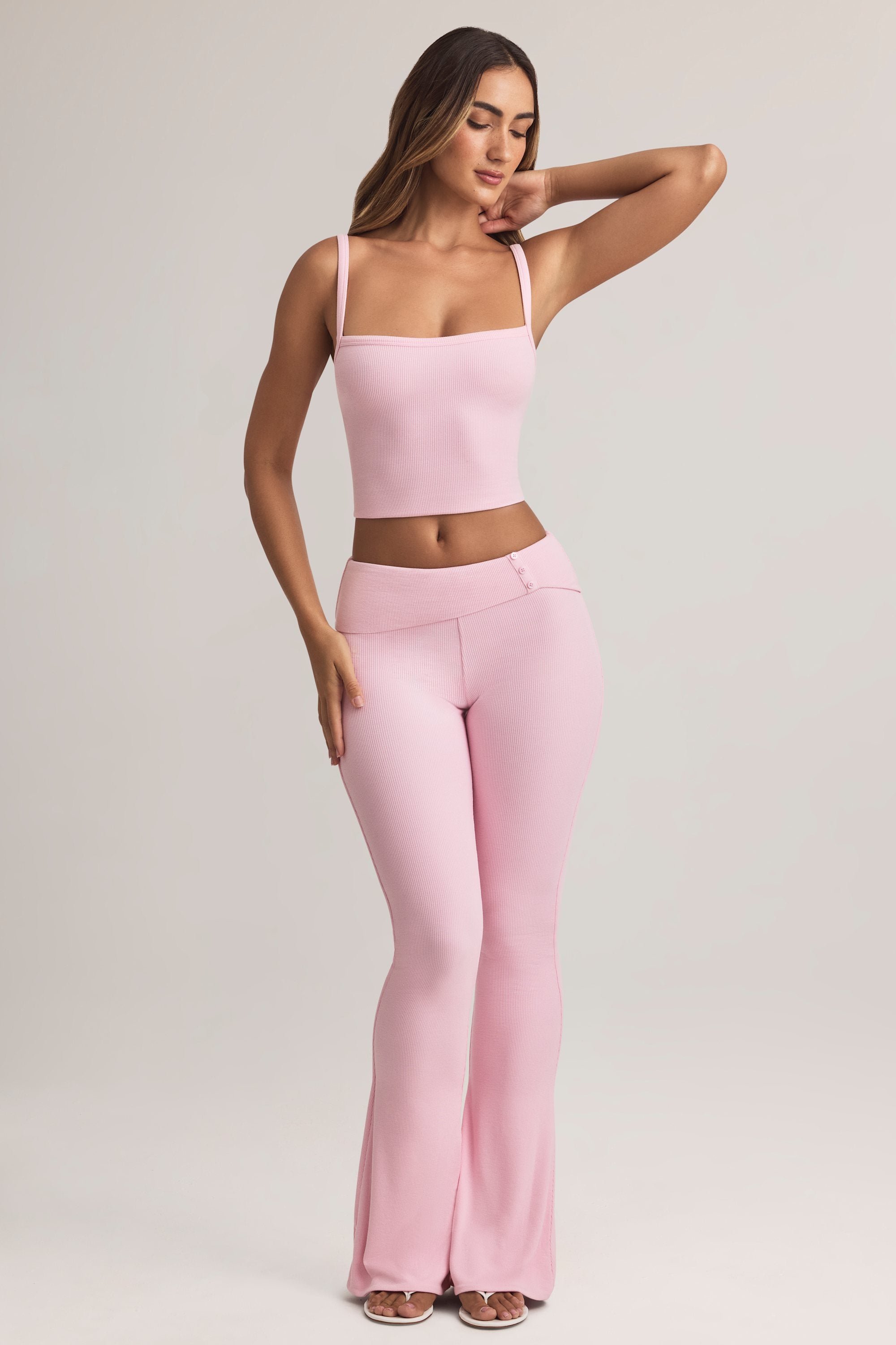 Lai Modal Square-Neck Camisole Top in Pastel Pink - Image 6