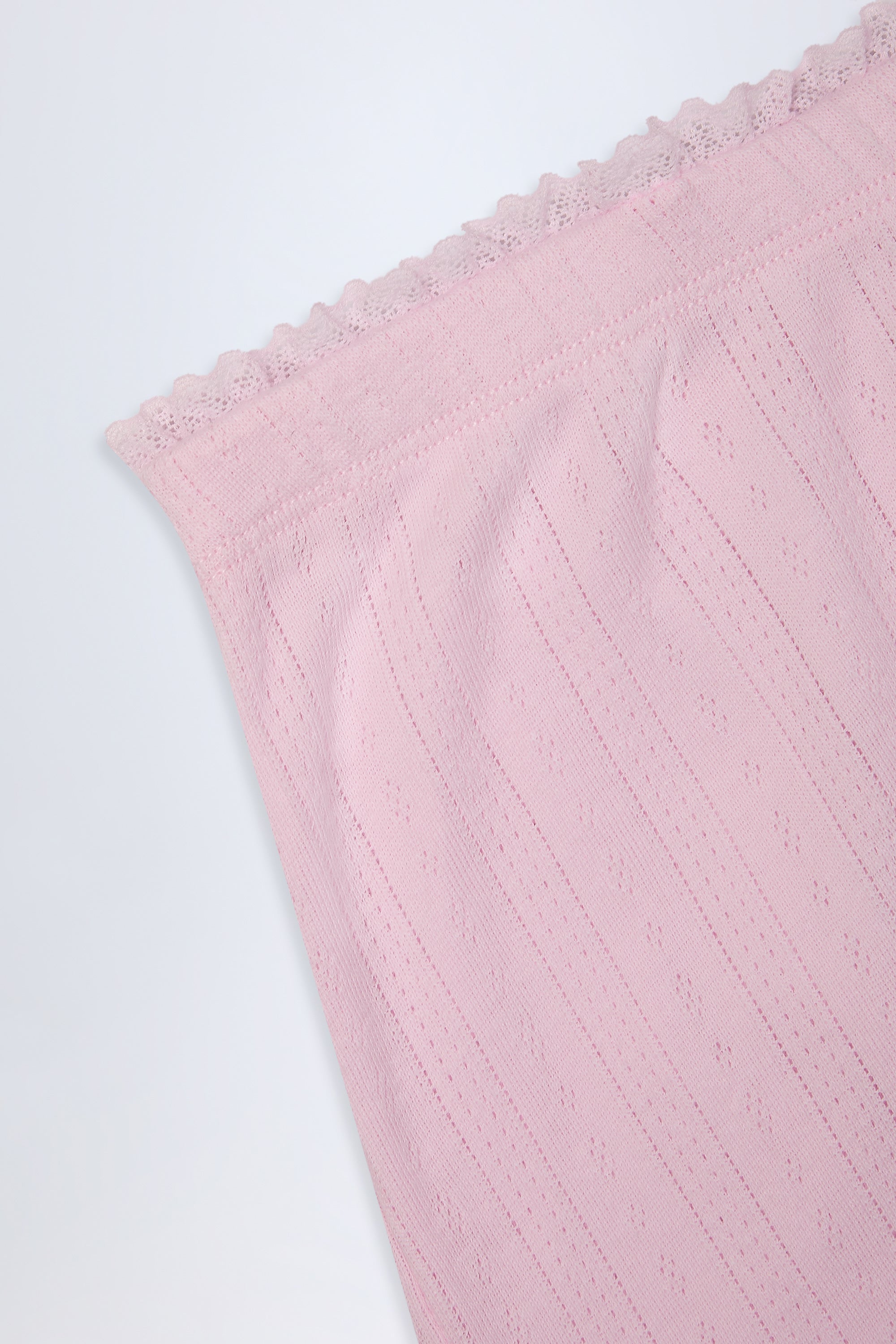 Libby Pointelle Mid-Rise Straight-Leg Trousers in Baby Pink - Image 6