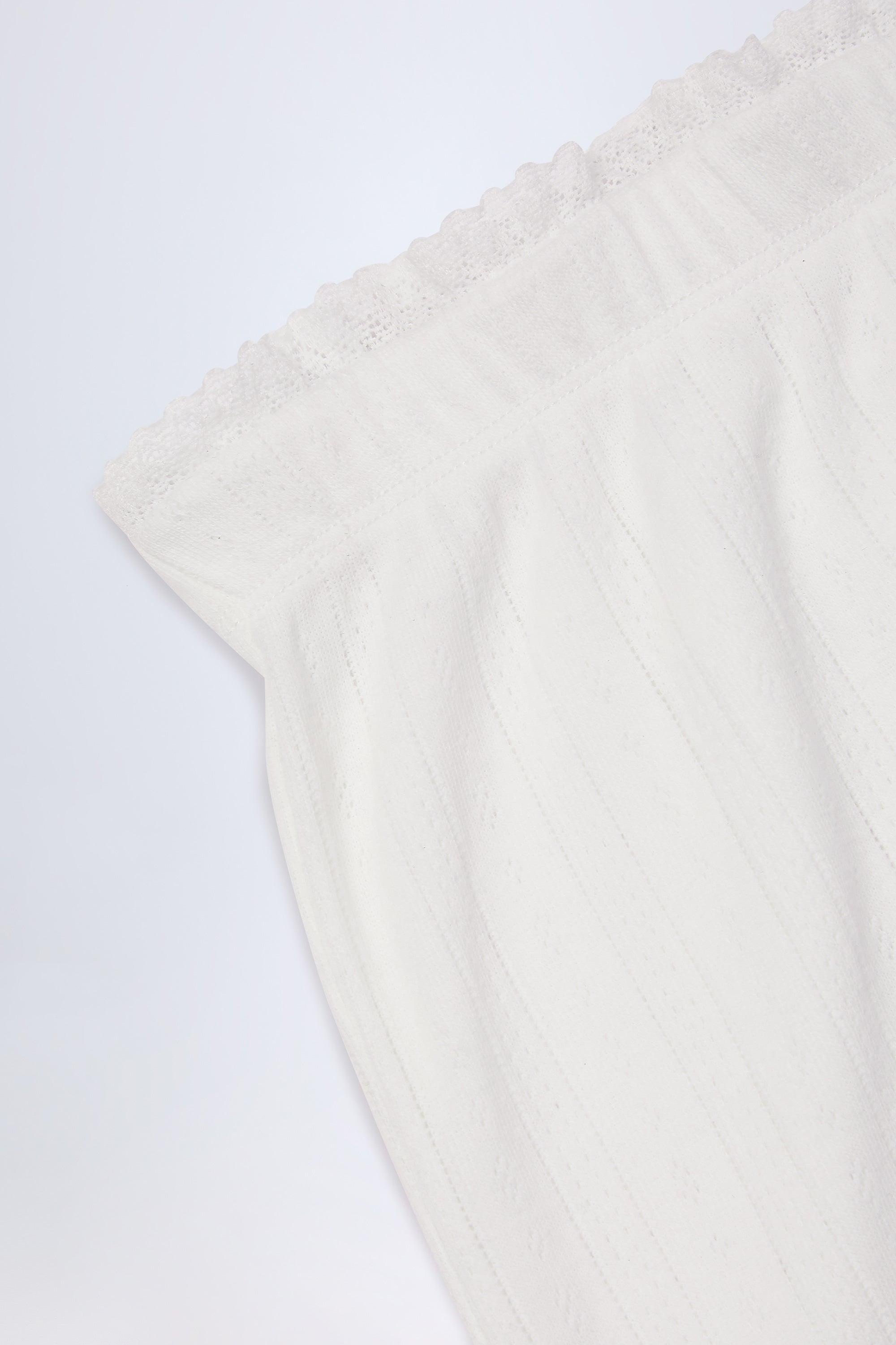 Libby Pointelle Mid-Rise Straight-Leg Trousers in White - Image 6
