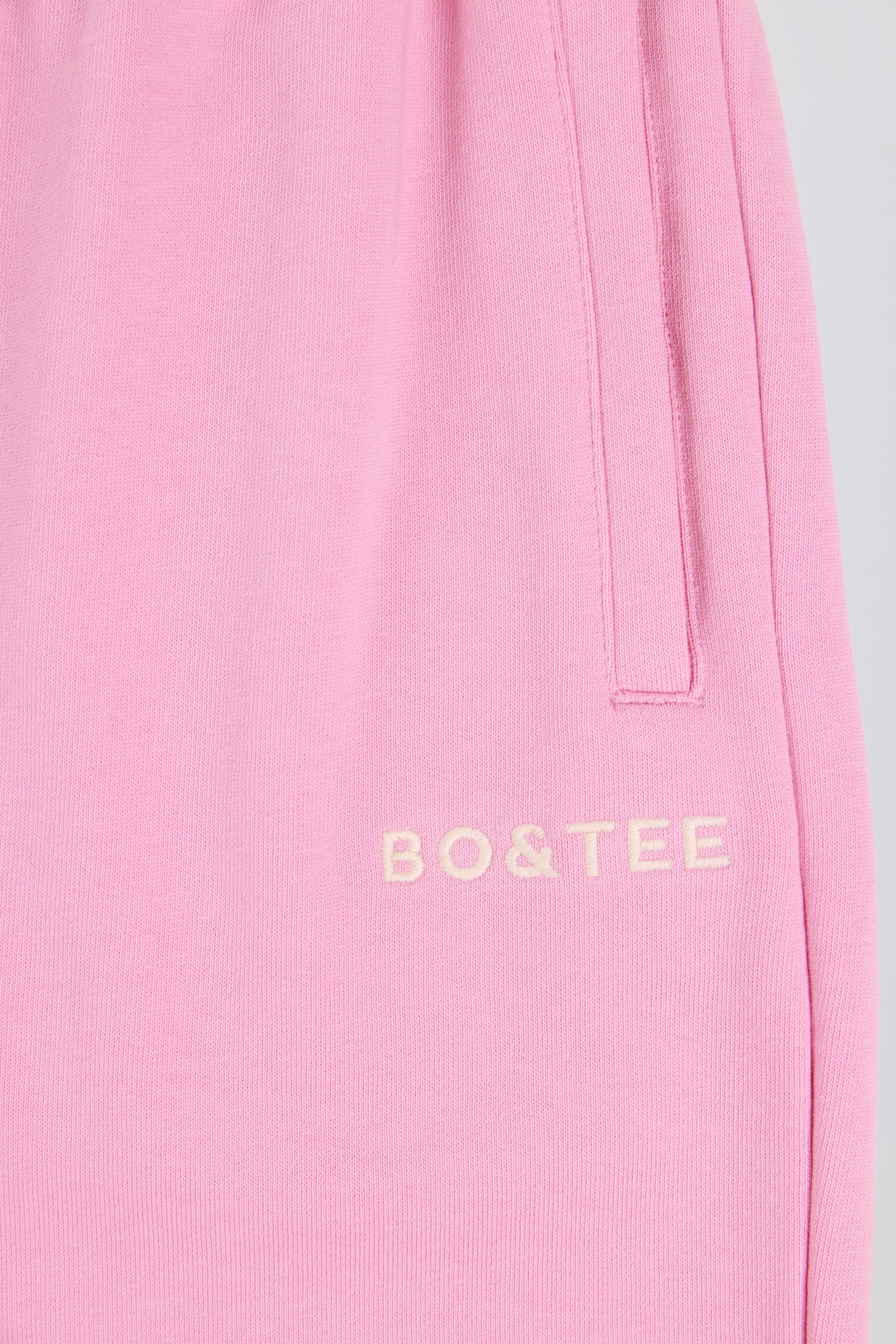Mid-Rise Wide-Leg Joggers in Baby Pink - Image 5